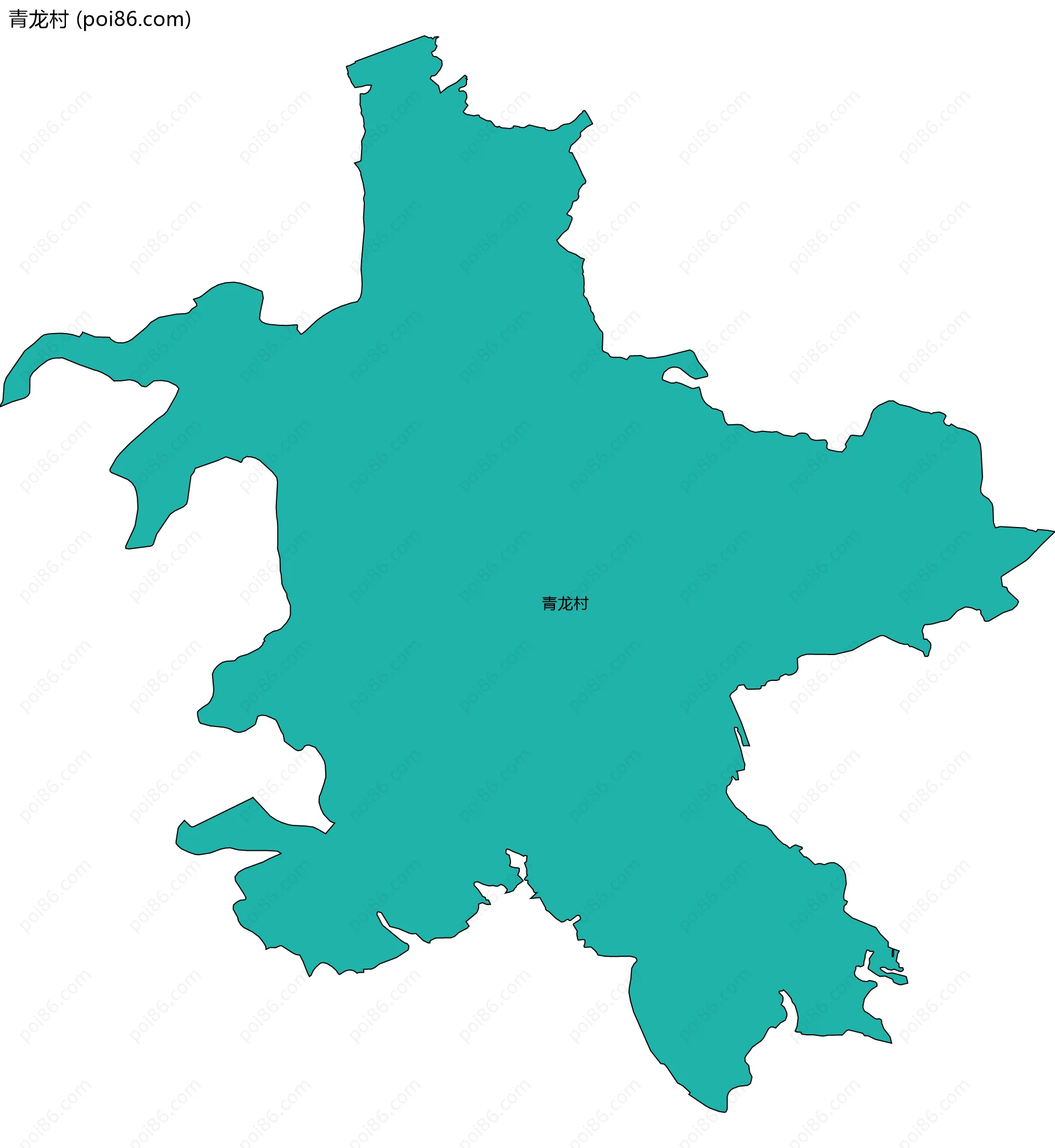 青龙村边界地图