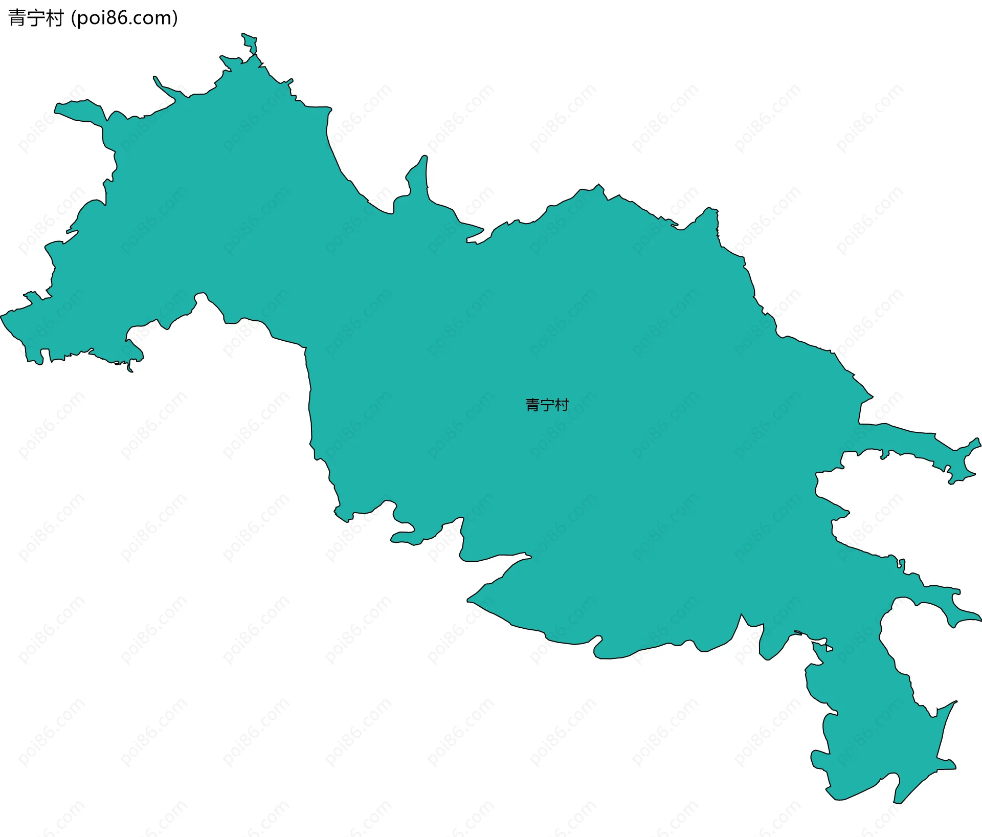 青宁村边界地图
