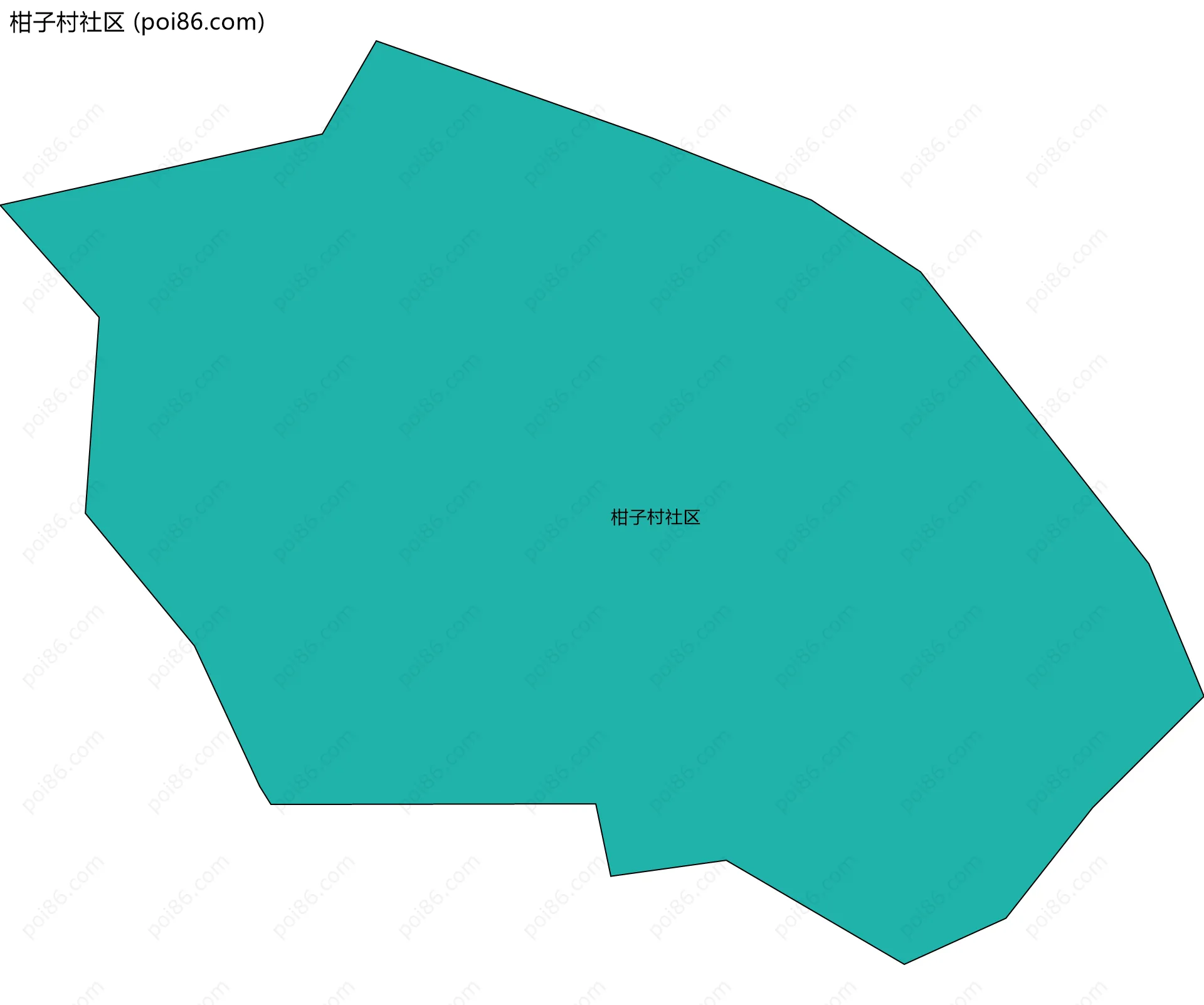 柑子村社区边界地图