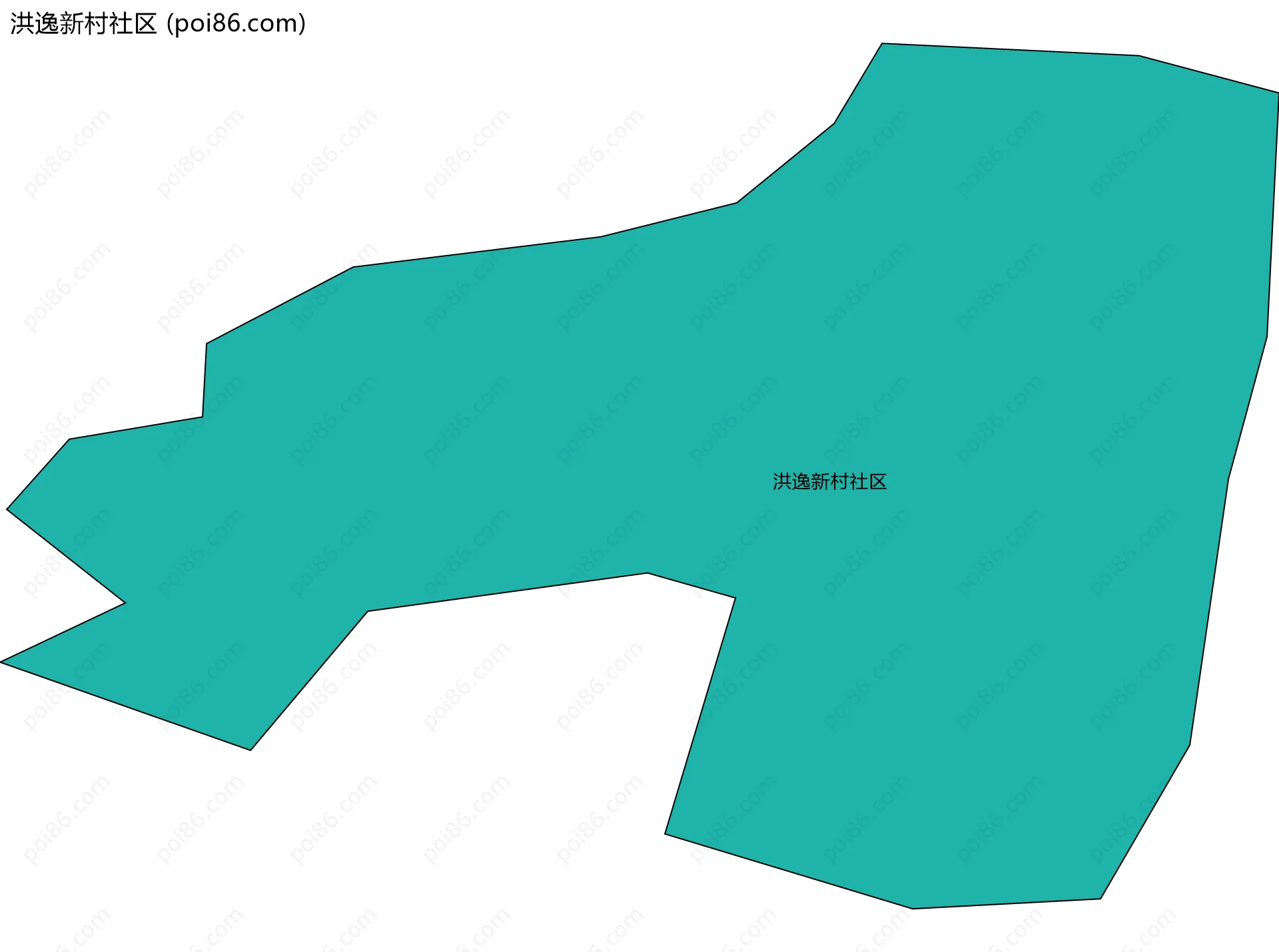 洪逸新村社区边界地图