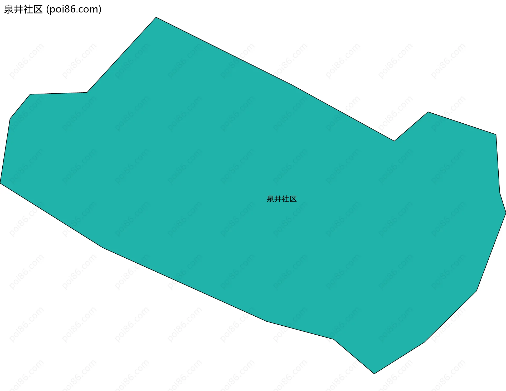 泉井社区边界地图