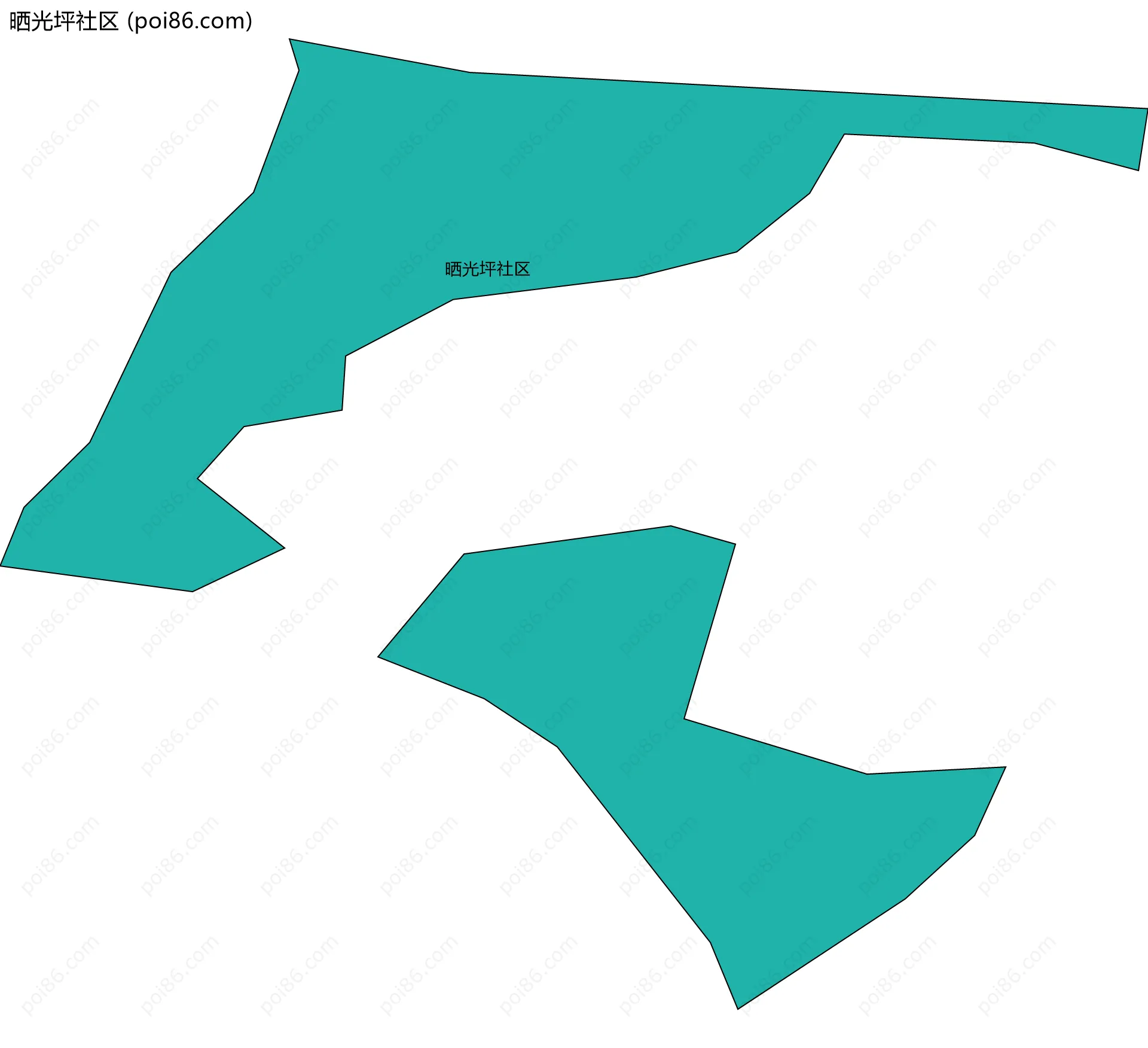 晒光坪社区边界地图