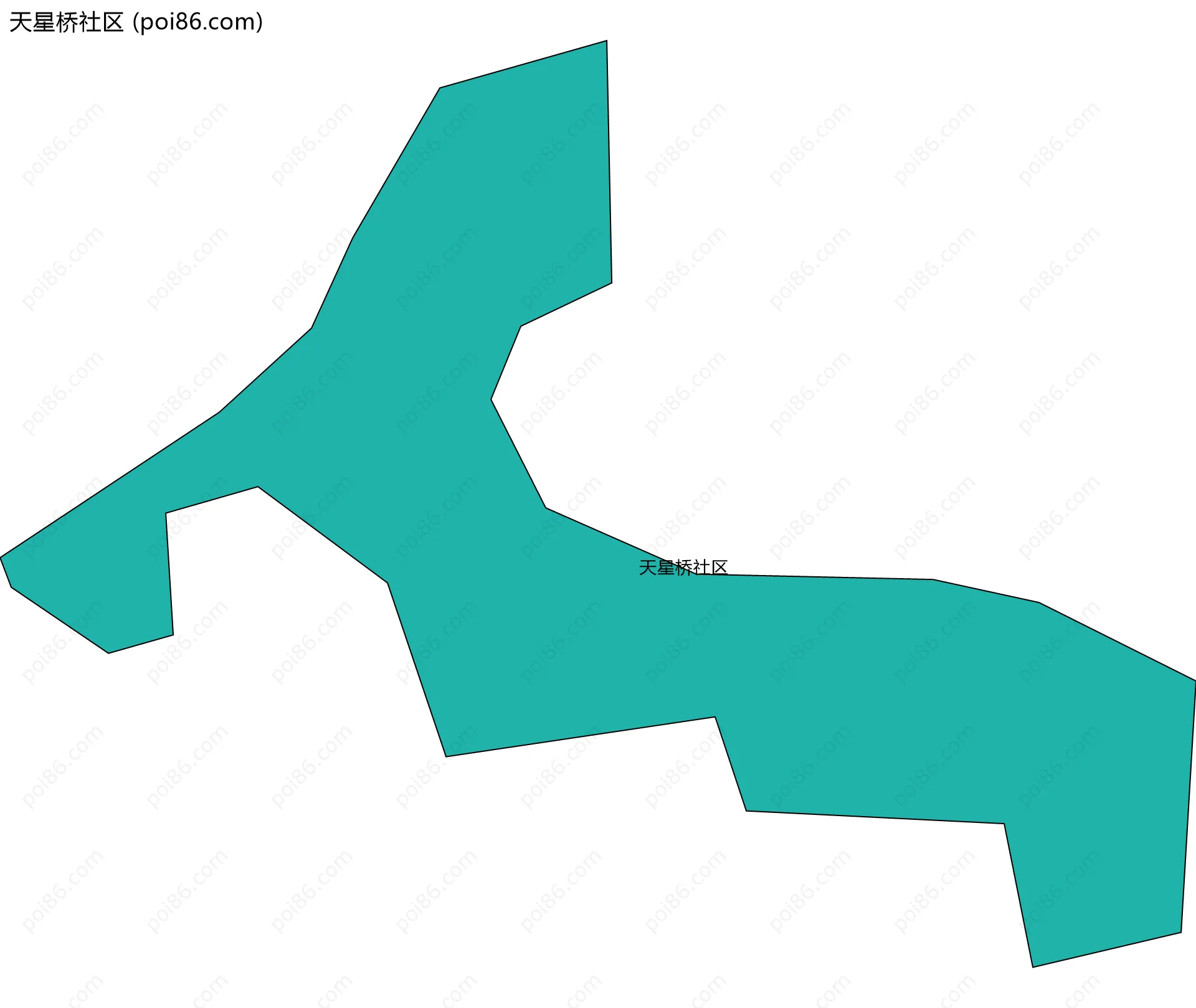 天星桥社区边界地图