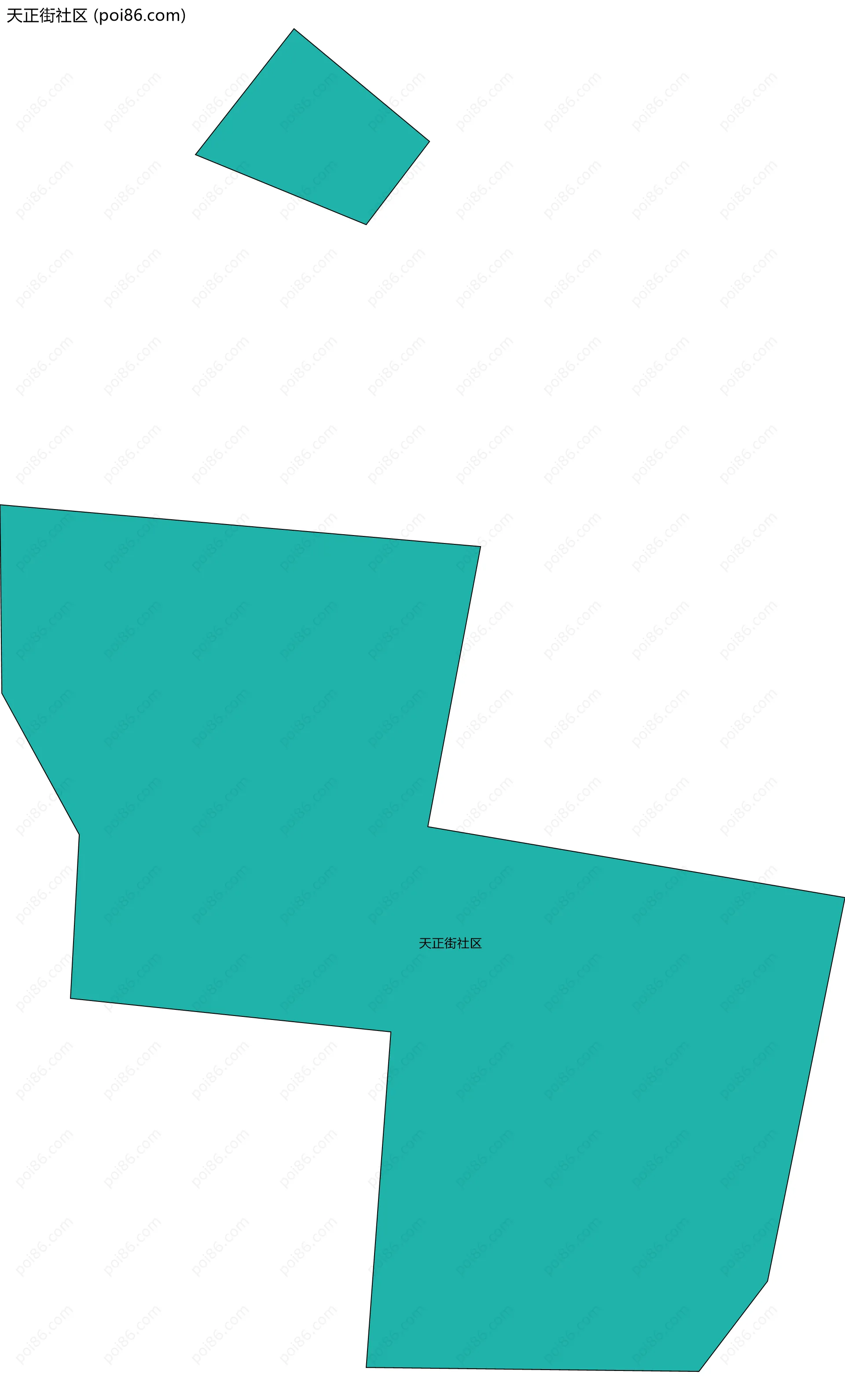 天正街社区边界地图