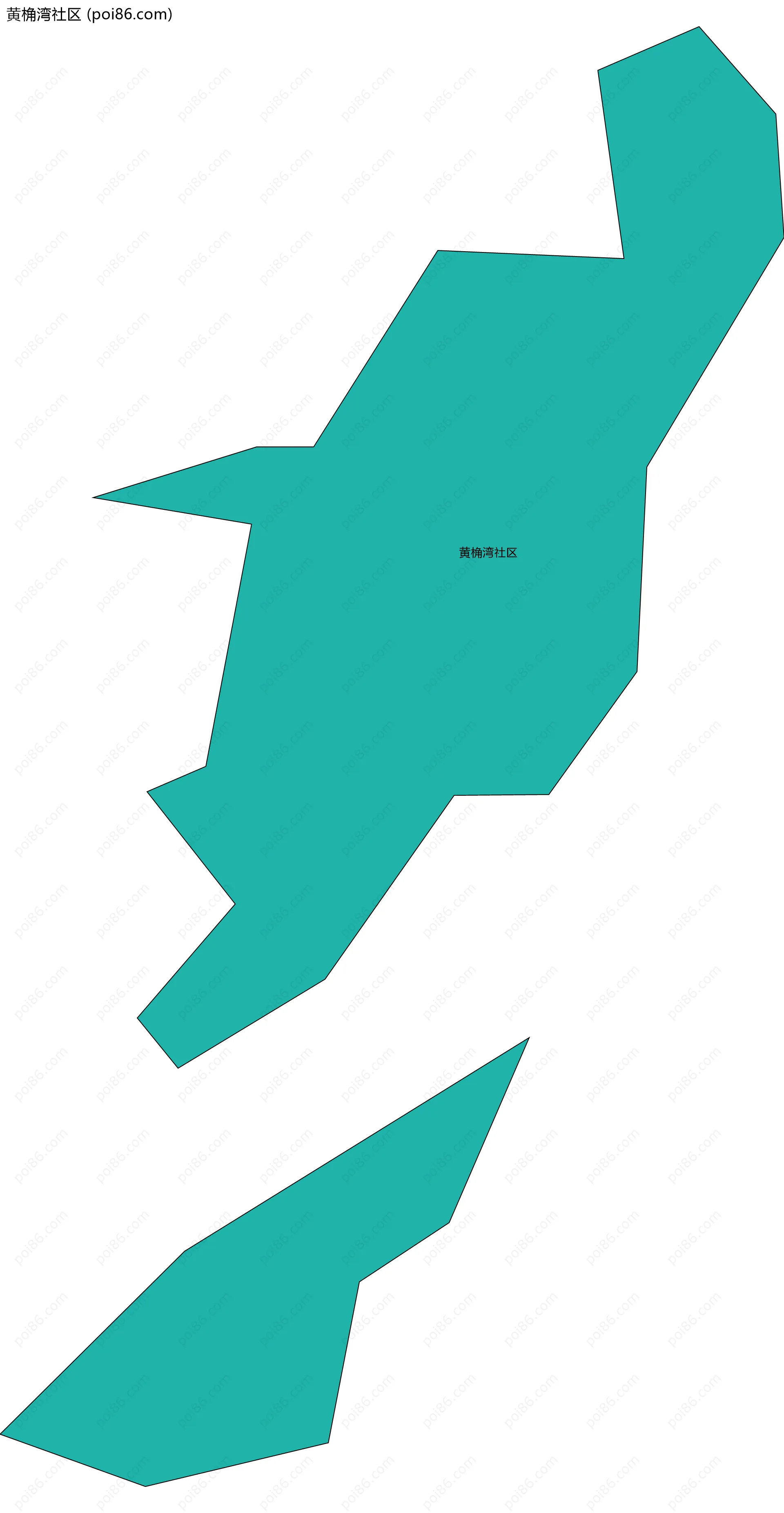 黄桷湾社区边界地图