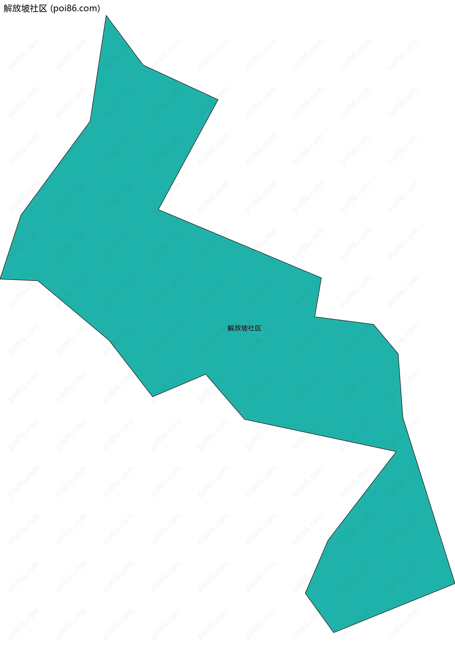 解放坡社区边界地图