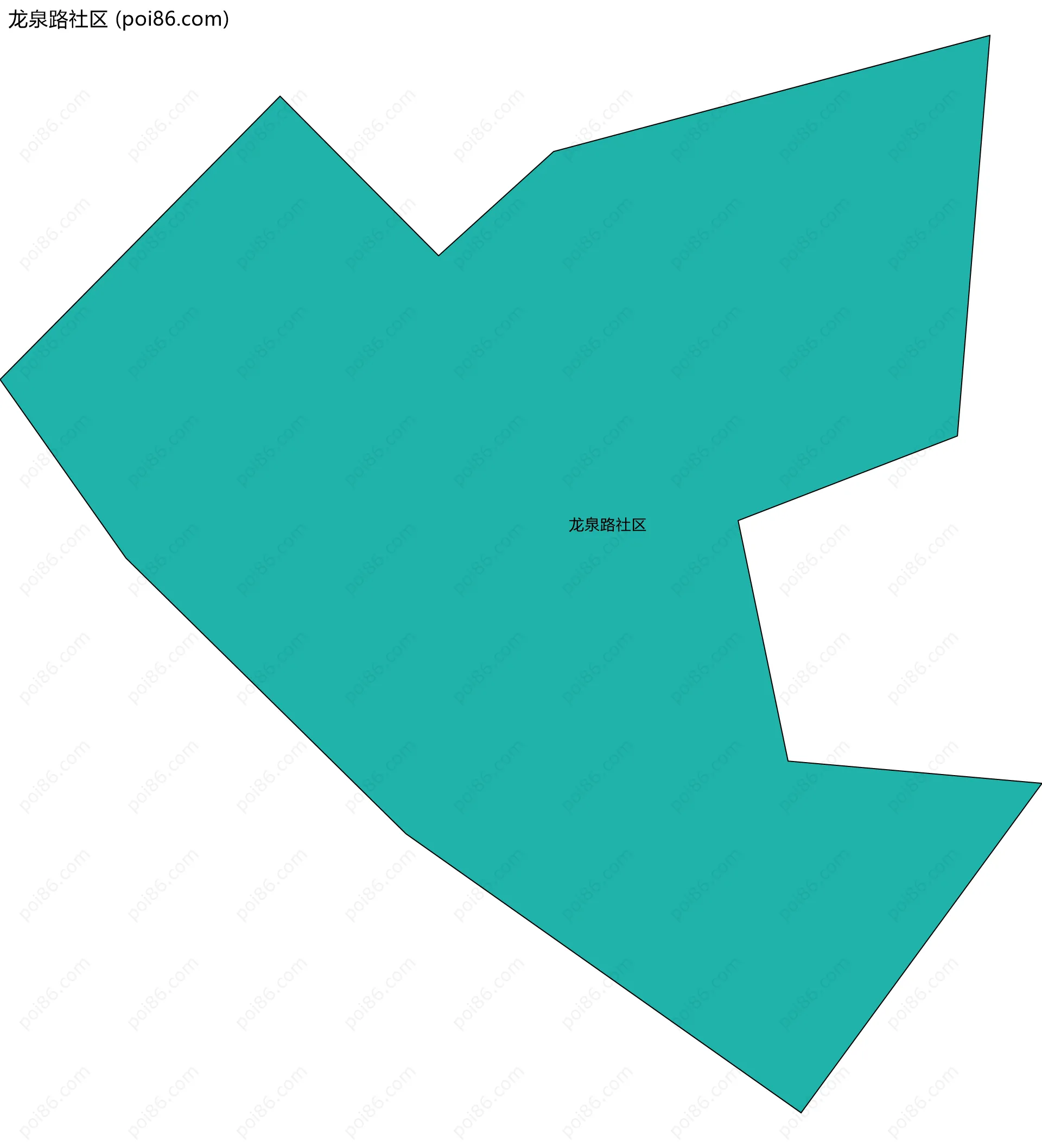龙泉路社区边界地图