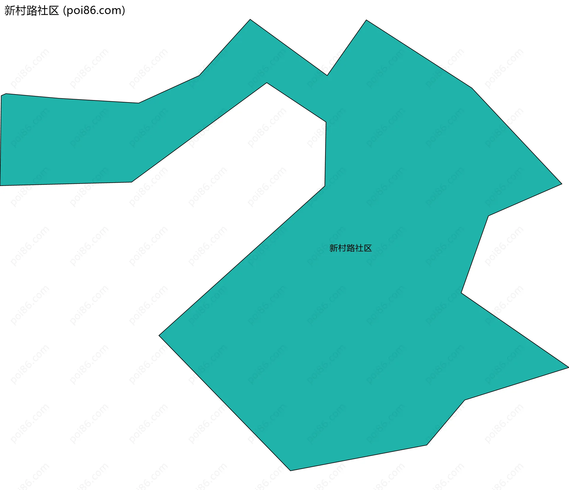 新村路社区边界地图