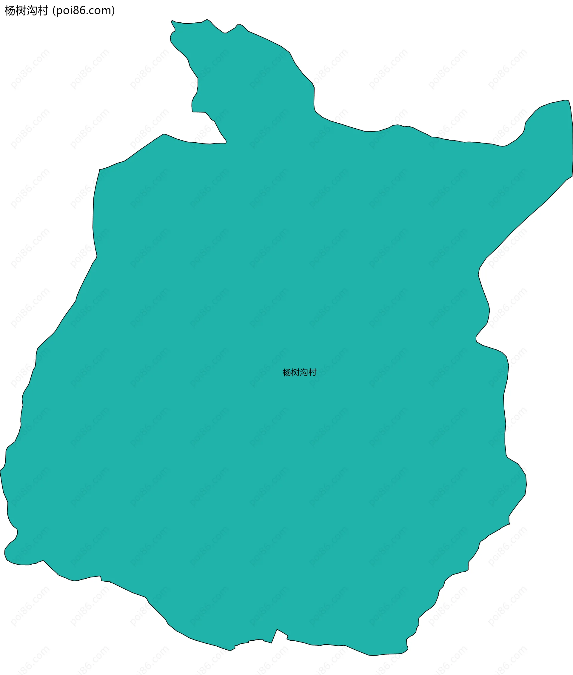 杨树沟村边界地图