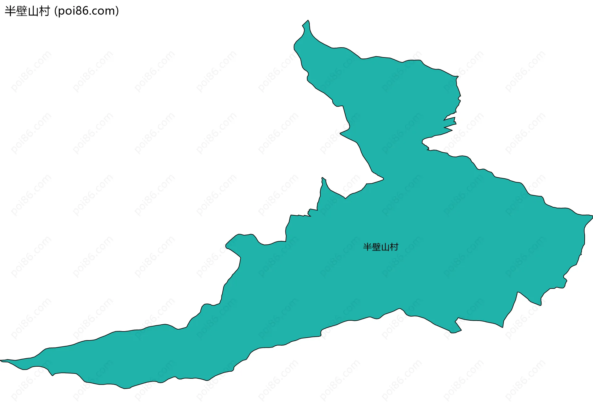 半壁山村边界地图