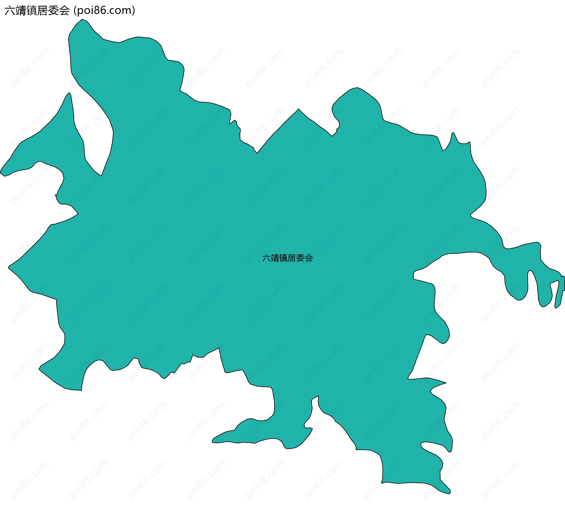 六靖镇居委会边界地图