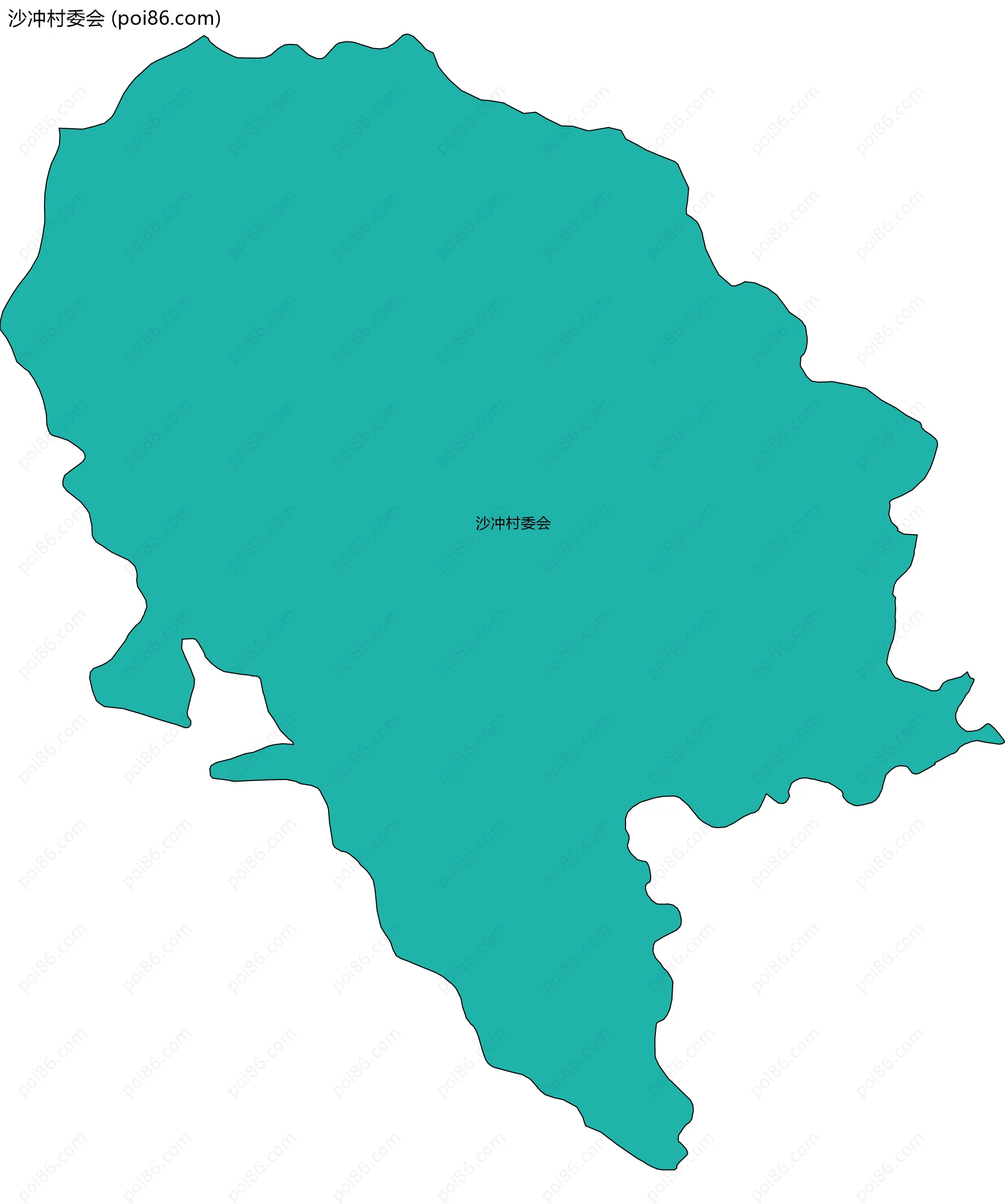 沙冲村委会边界地图