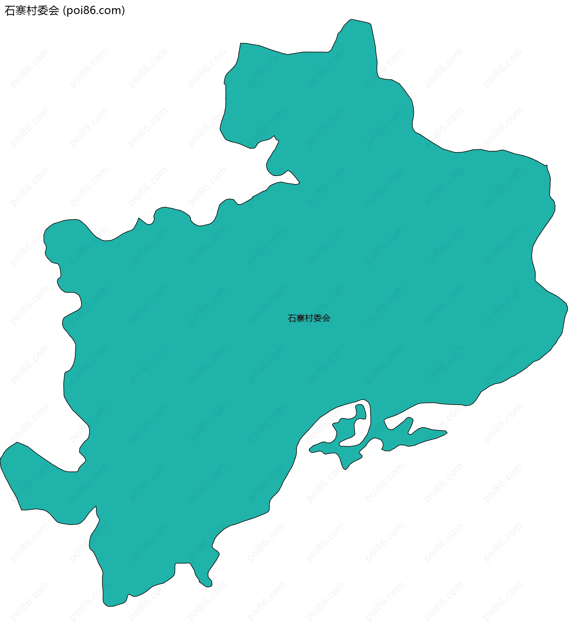 石寨村委会边界地图