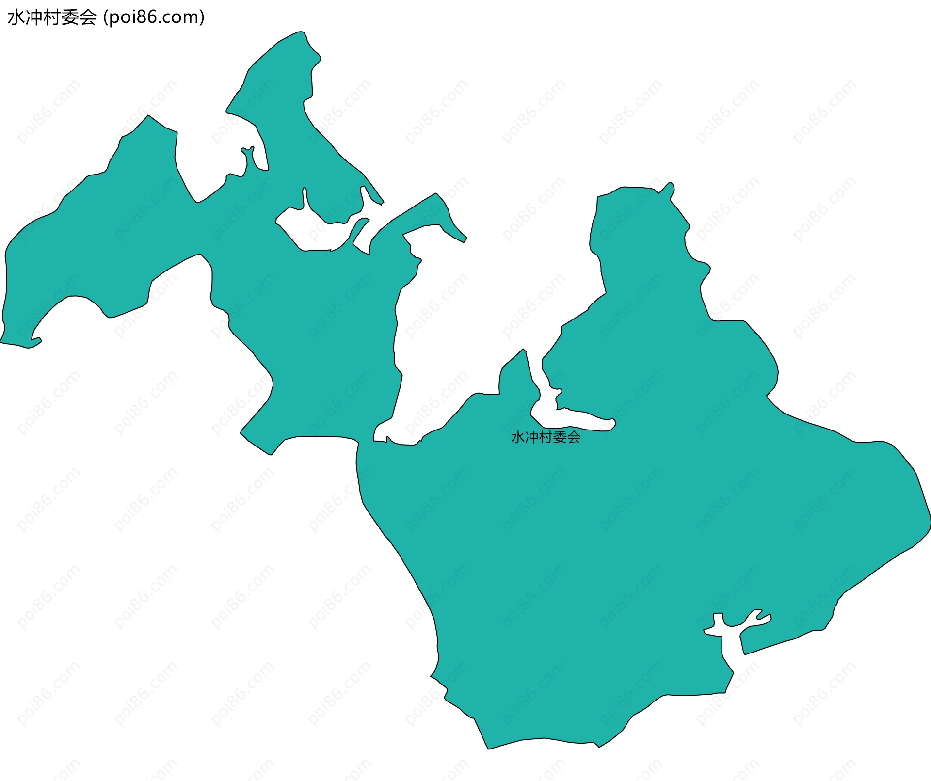 水冲村委会边界地图