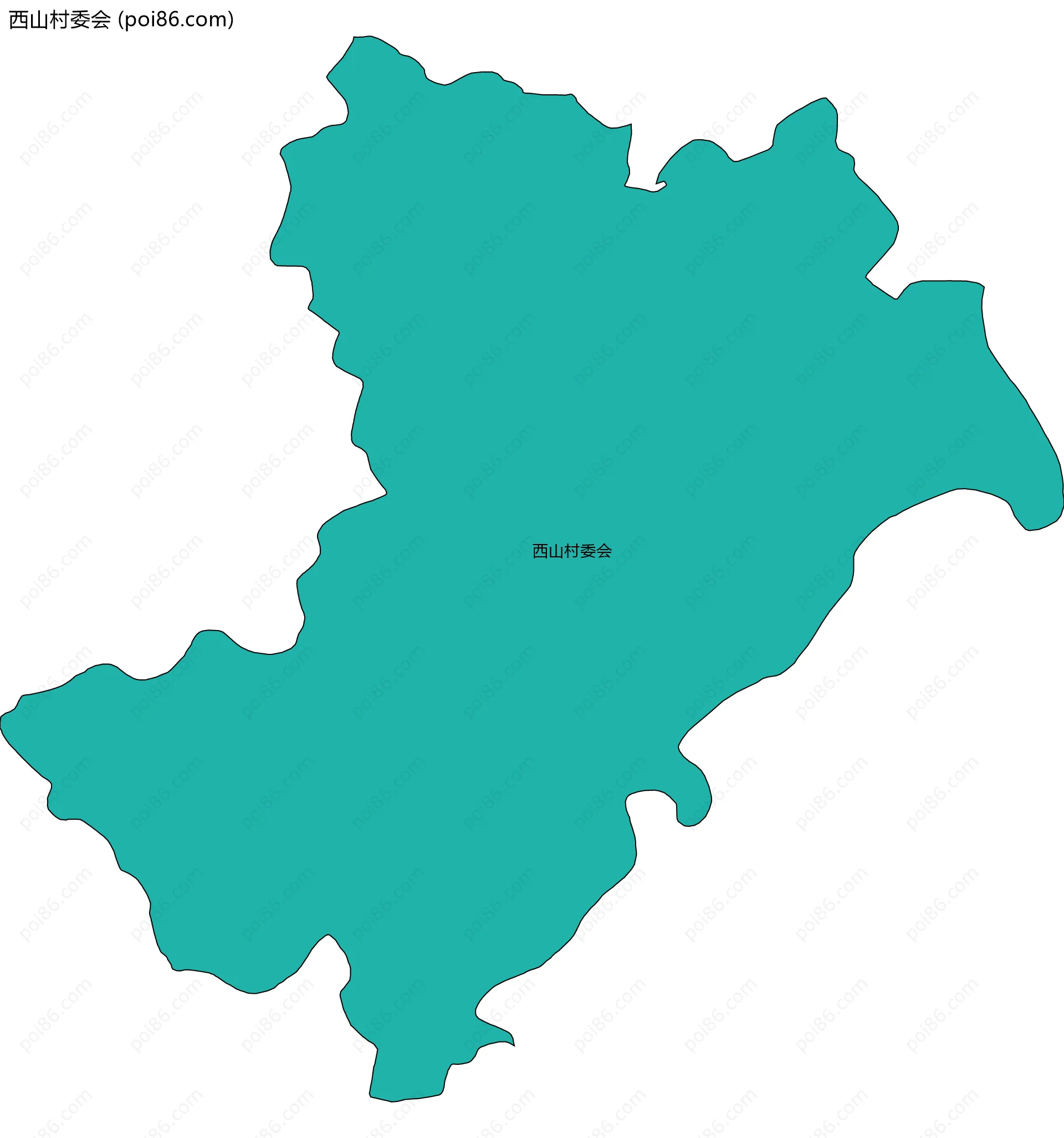 西山村委会边界地图