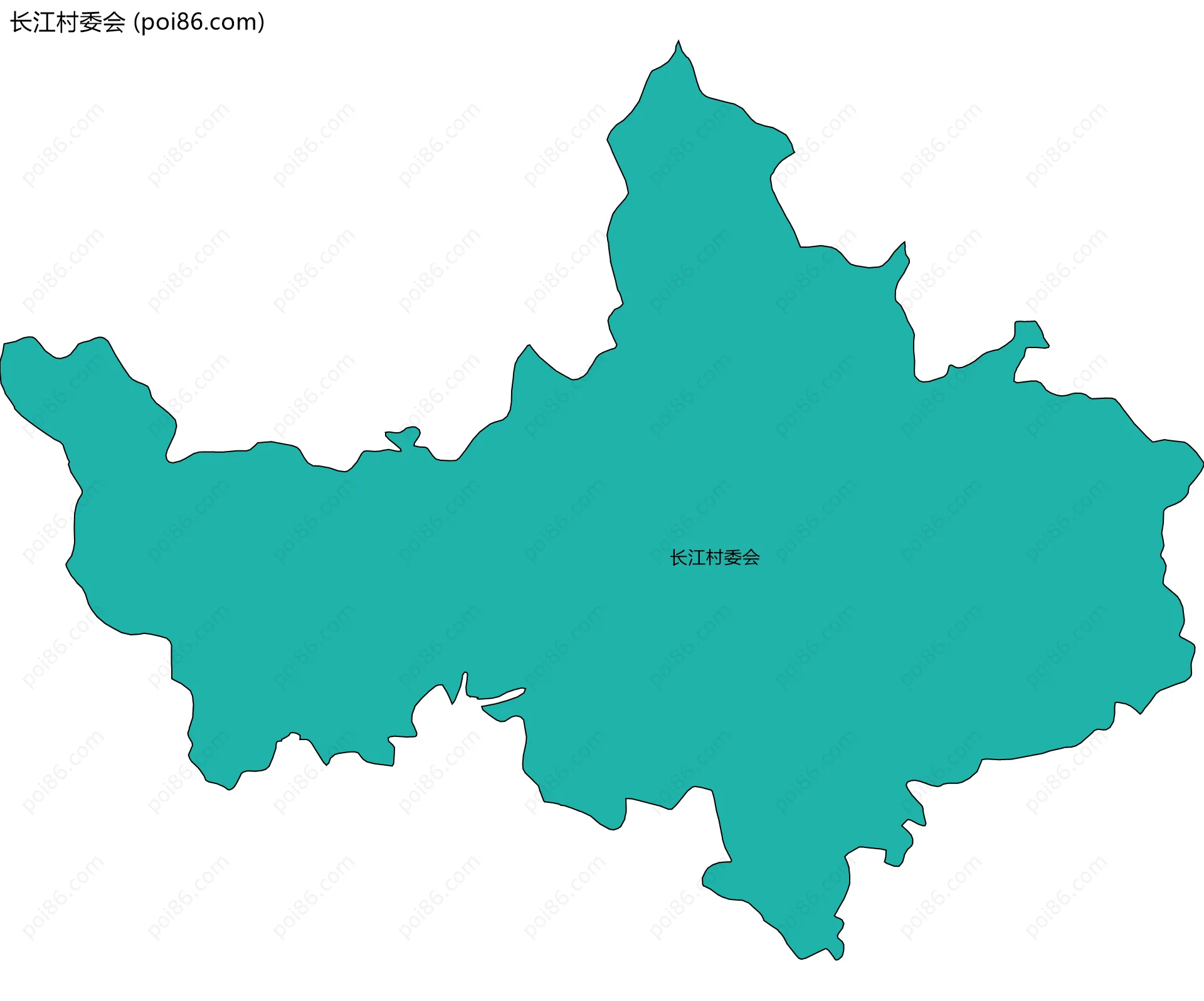 长江村委会边界地图