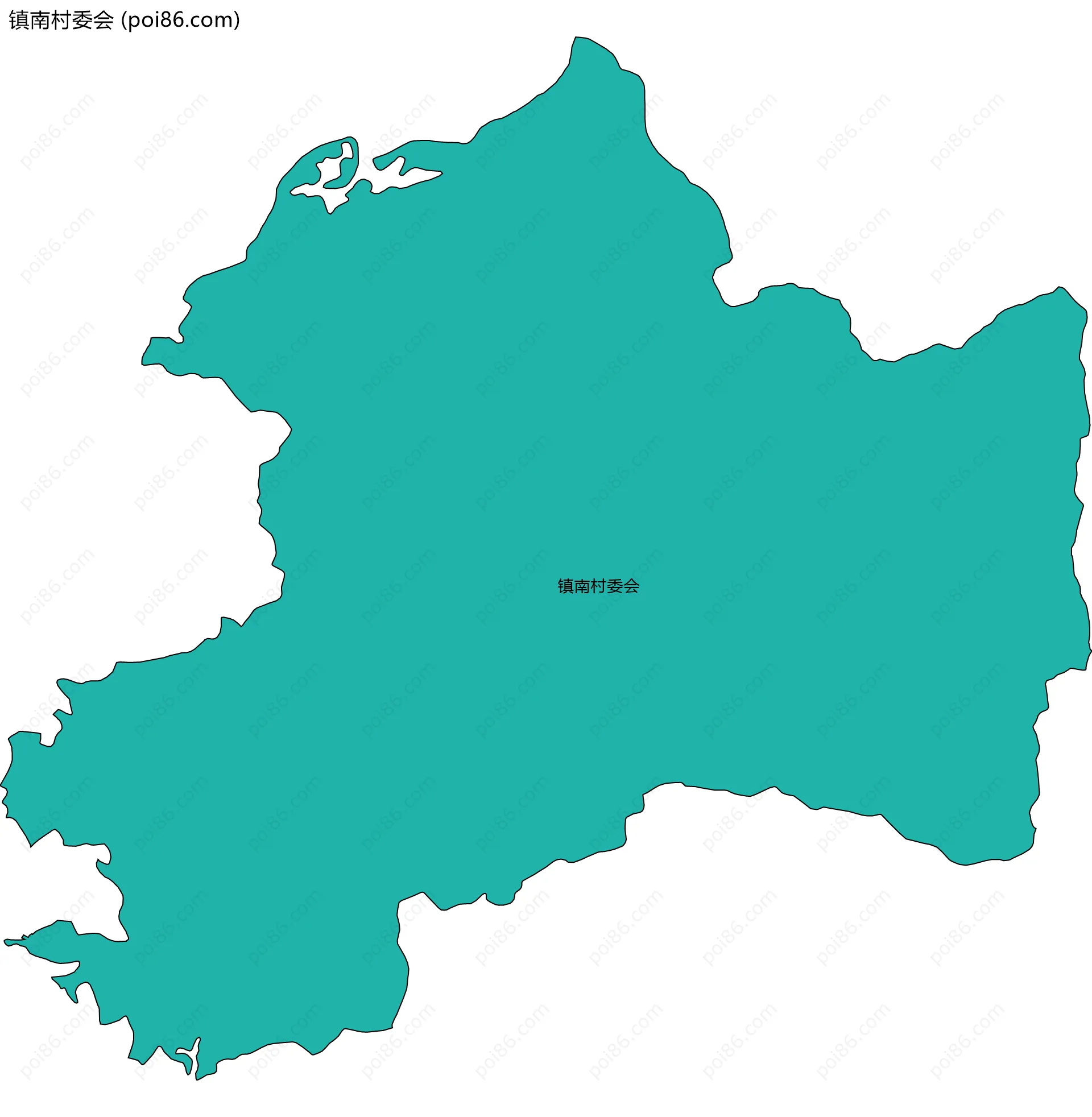 镇南村委会边界地图
