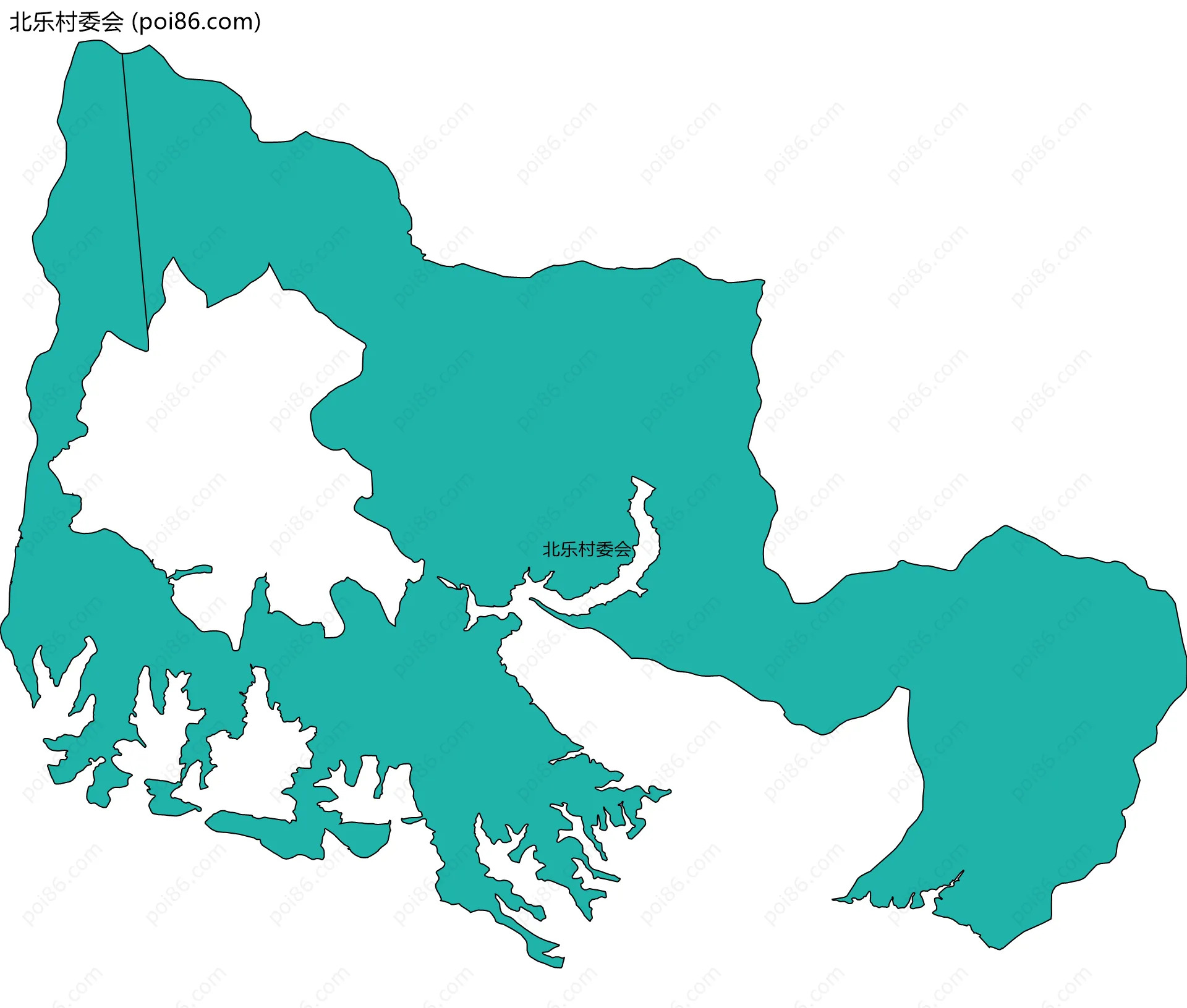 北乐村委会边界地图