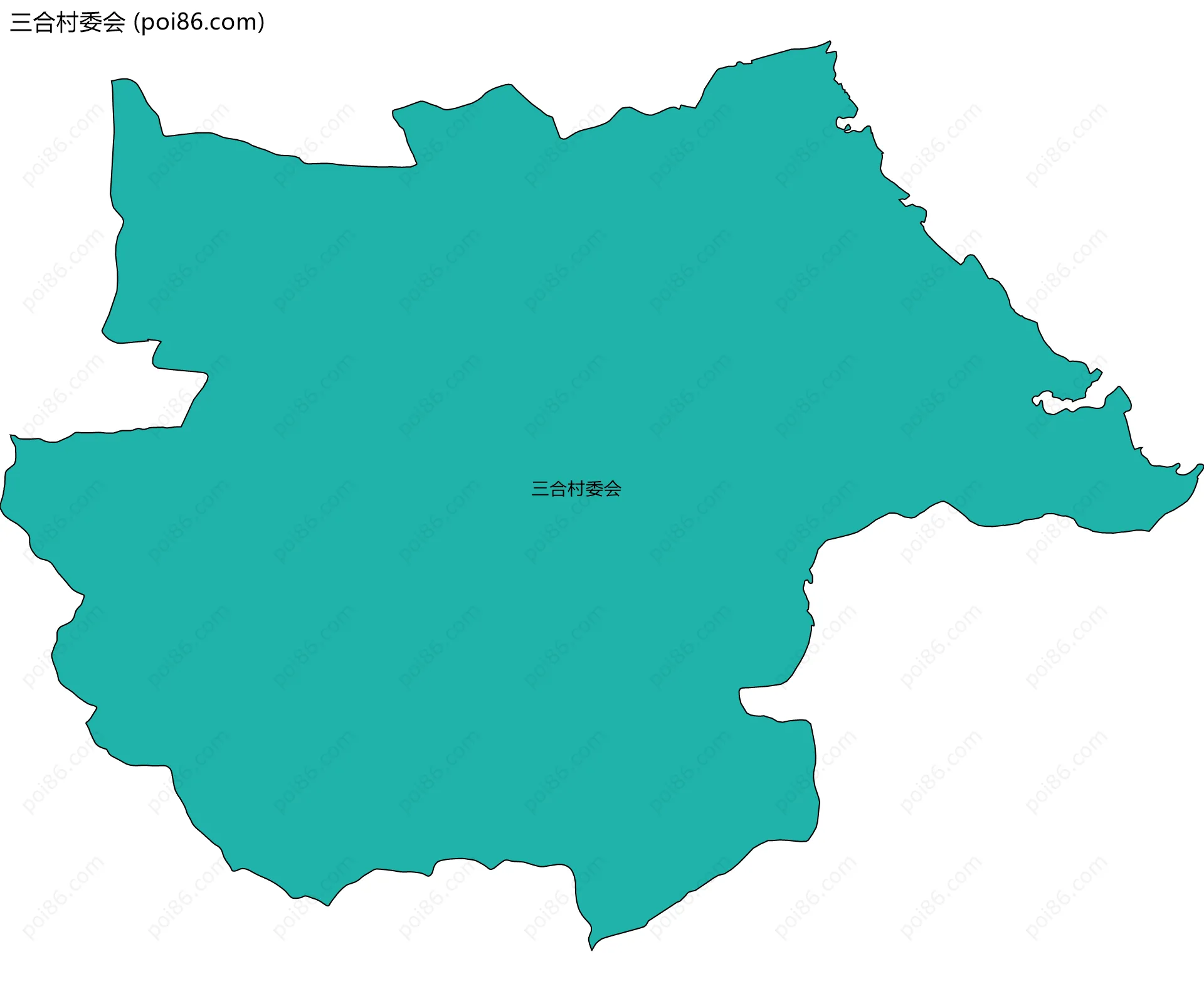 三合村委会边界地图