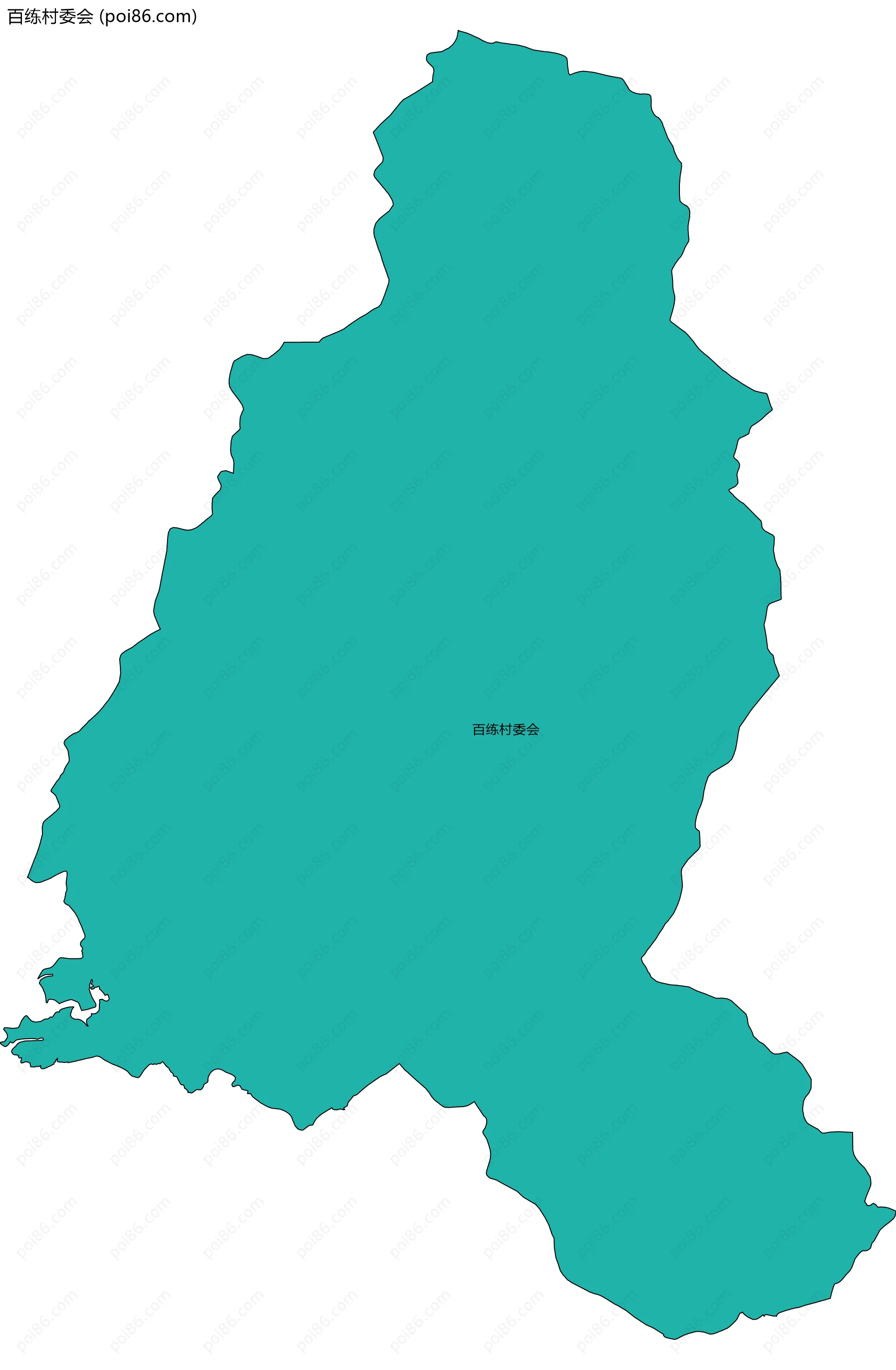 百练村委会边界地图