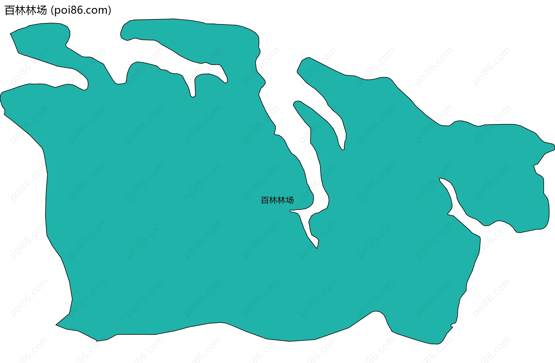 百林林场边界地图