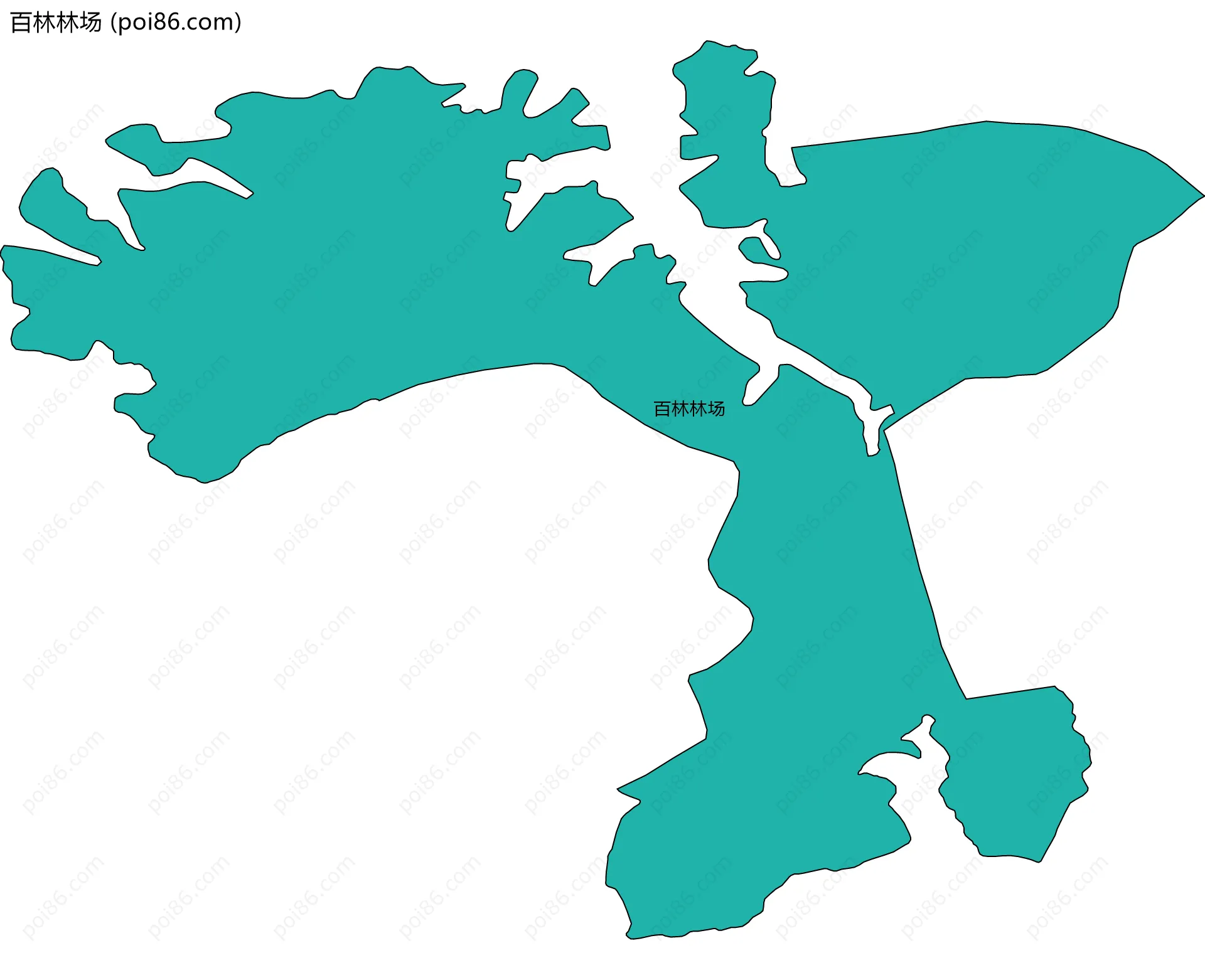 百林林场边界地图