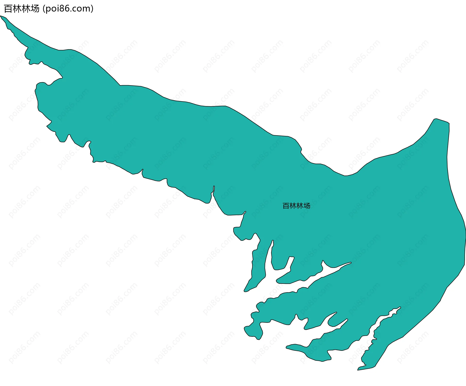 百林林场边界地图