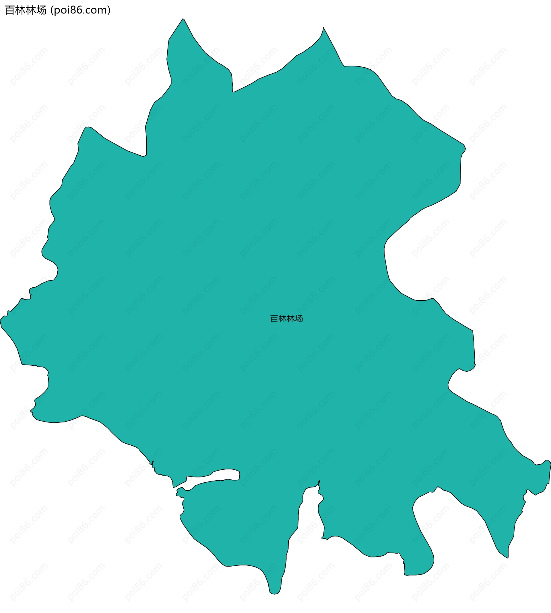 百林林场边界地图