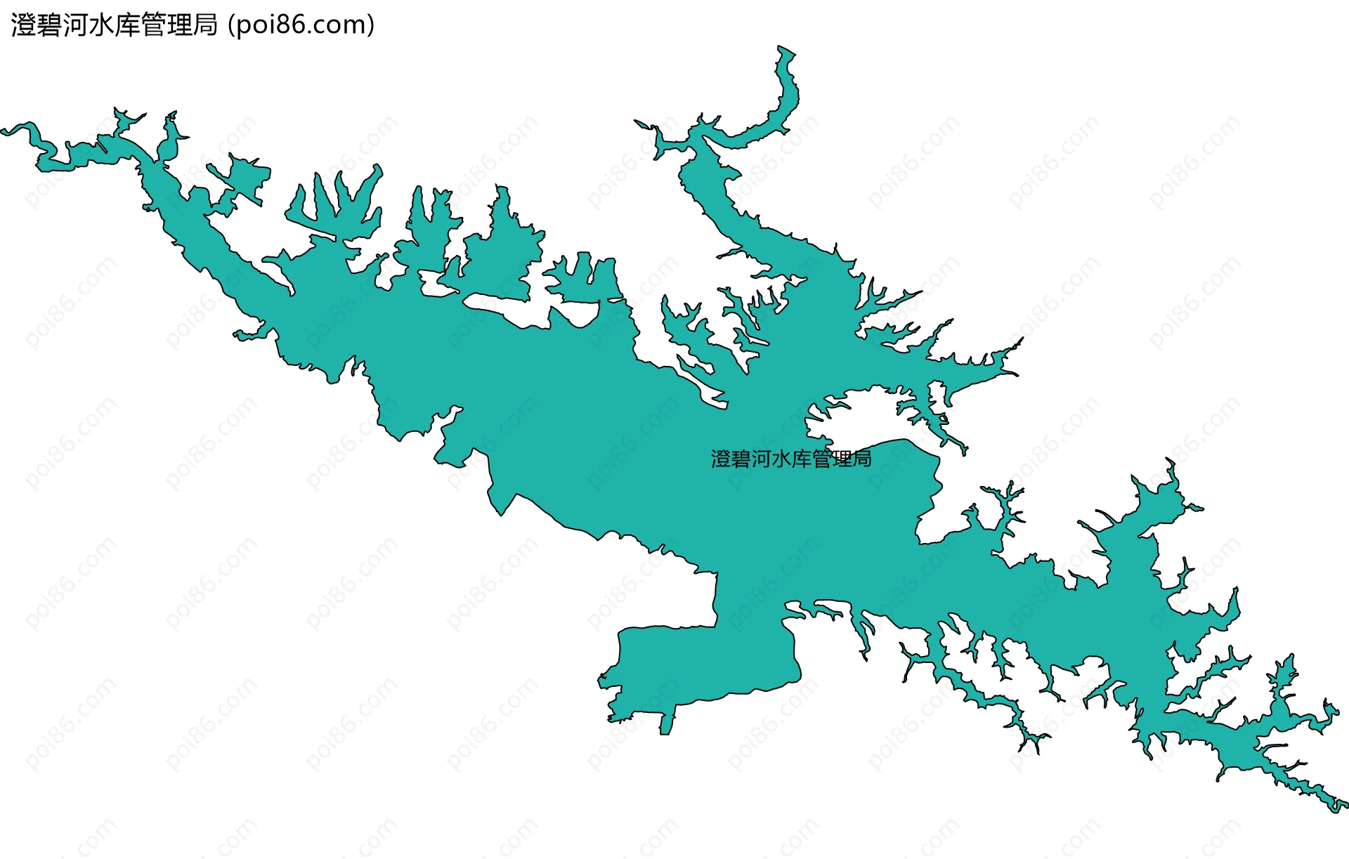 澄碧河水库管理局边界地图