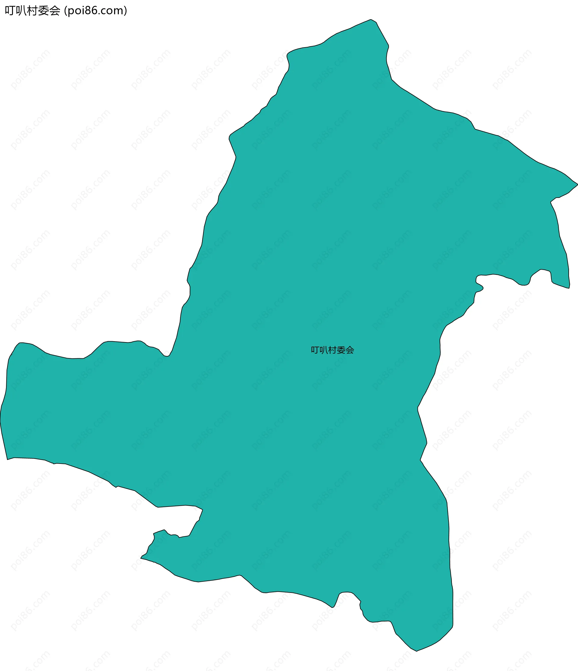 叮叭村委会边界地图