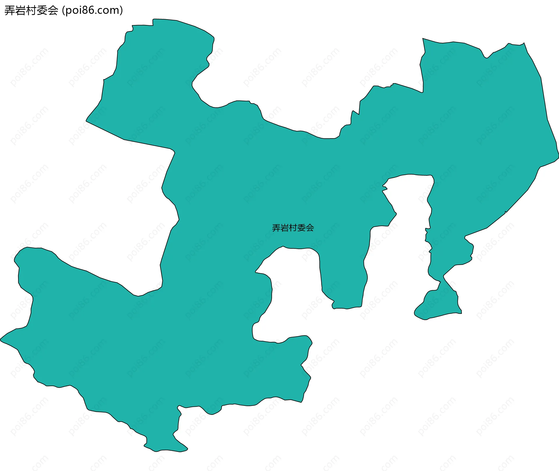 弄岩村委会边界地图