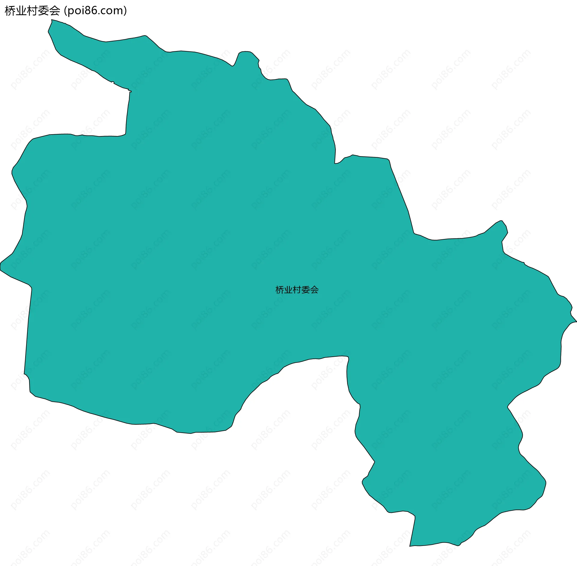 桥业村委会边界地图