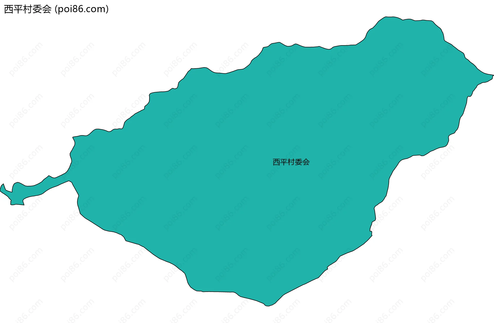 西平村委会边界地图