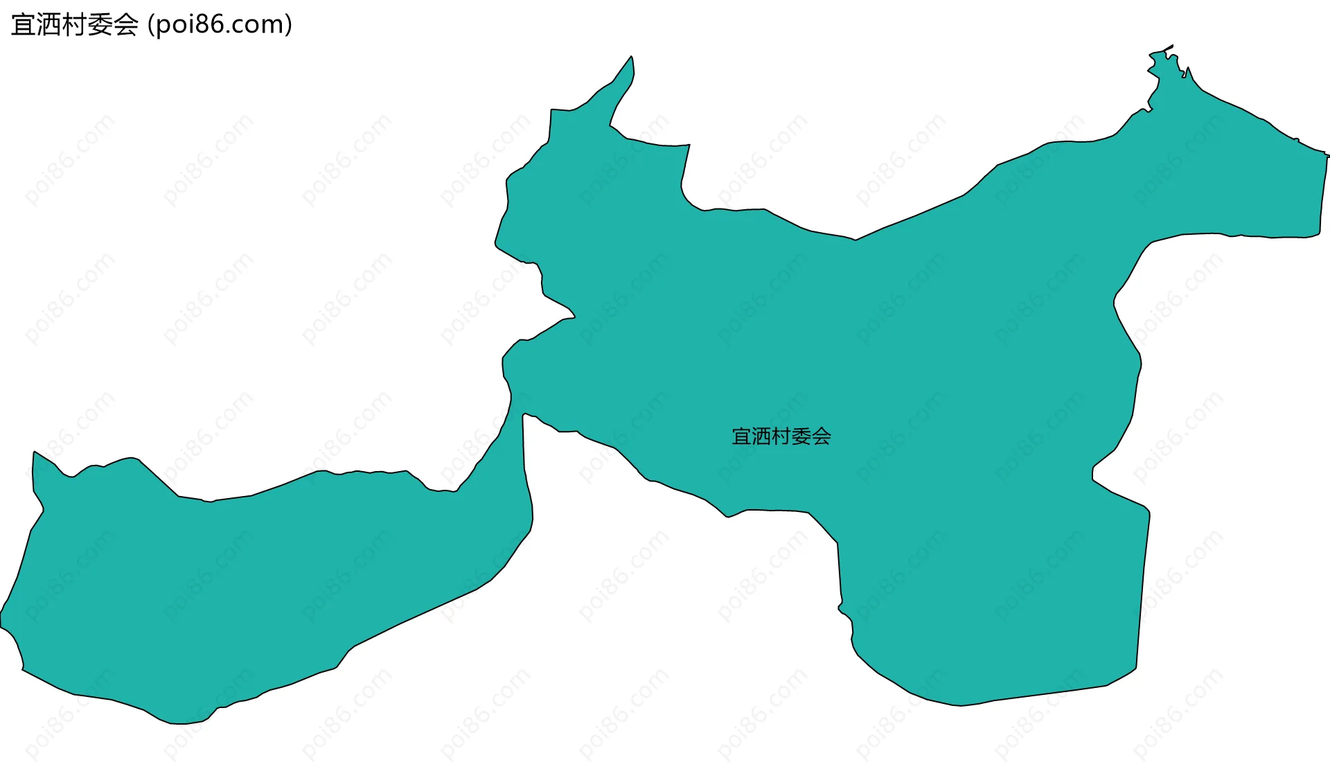 宜洒村委会边界地图