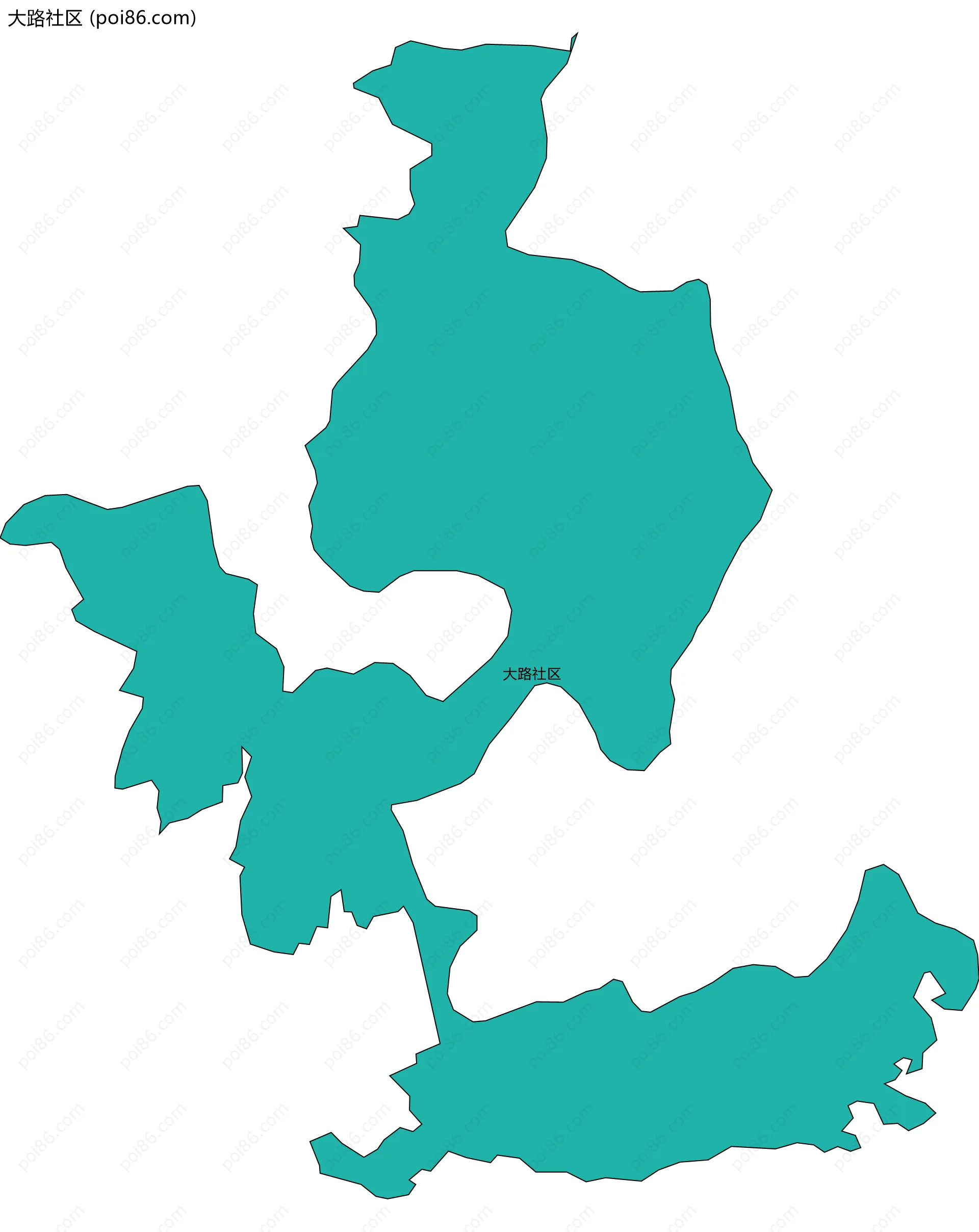 大路社区边界地图