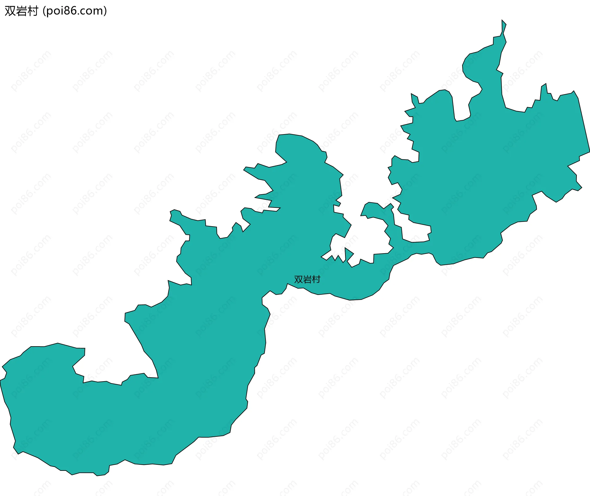 双岩村边界地图