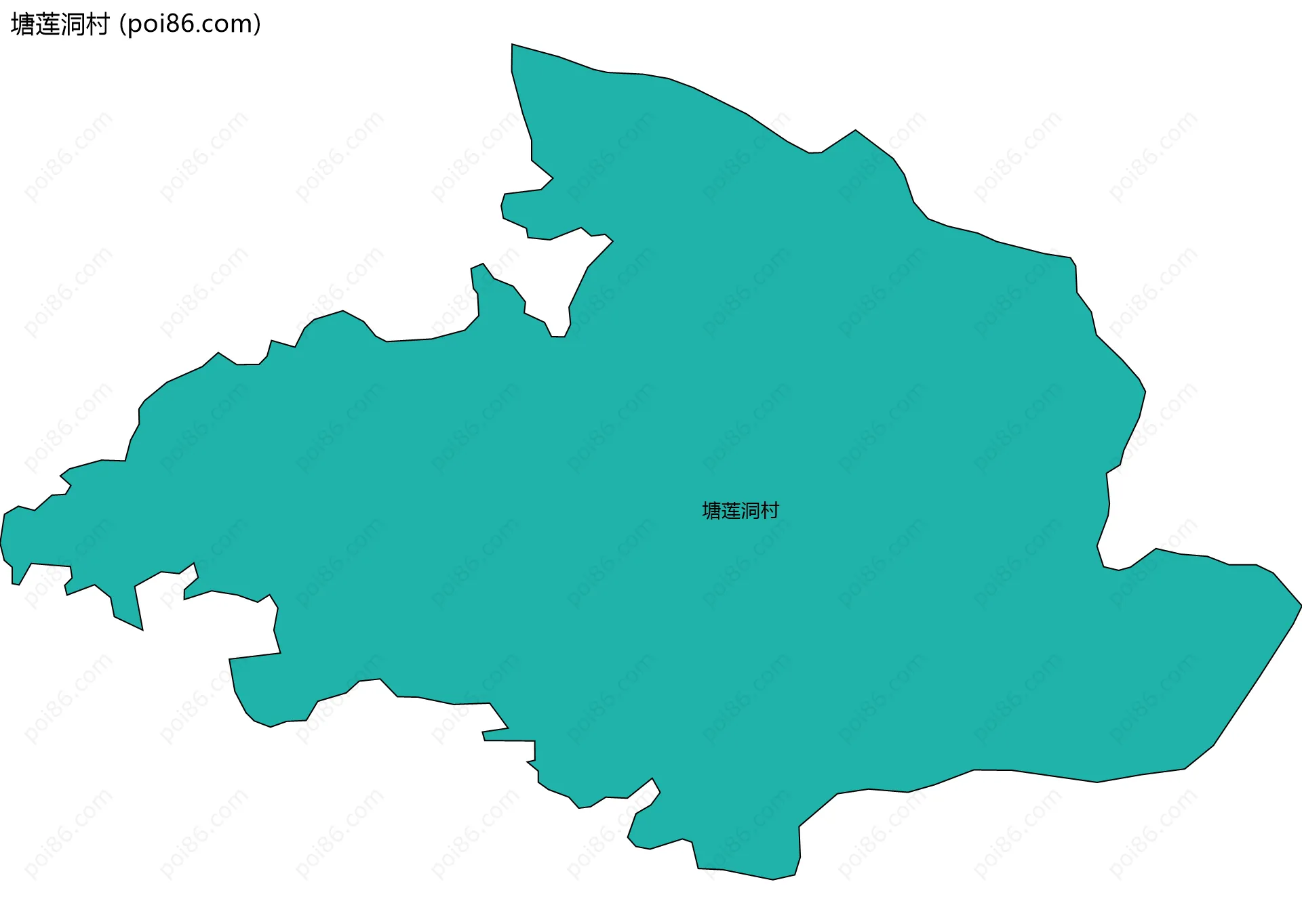 塘莲洞村边界地图