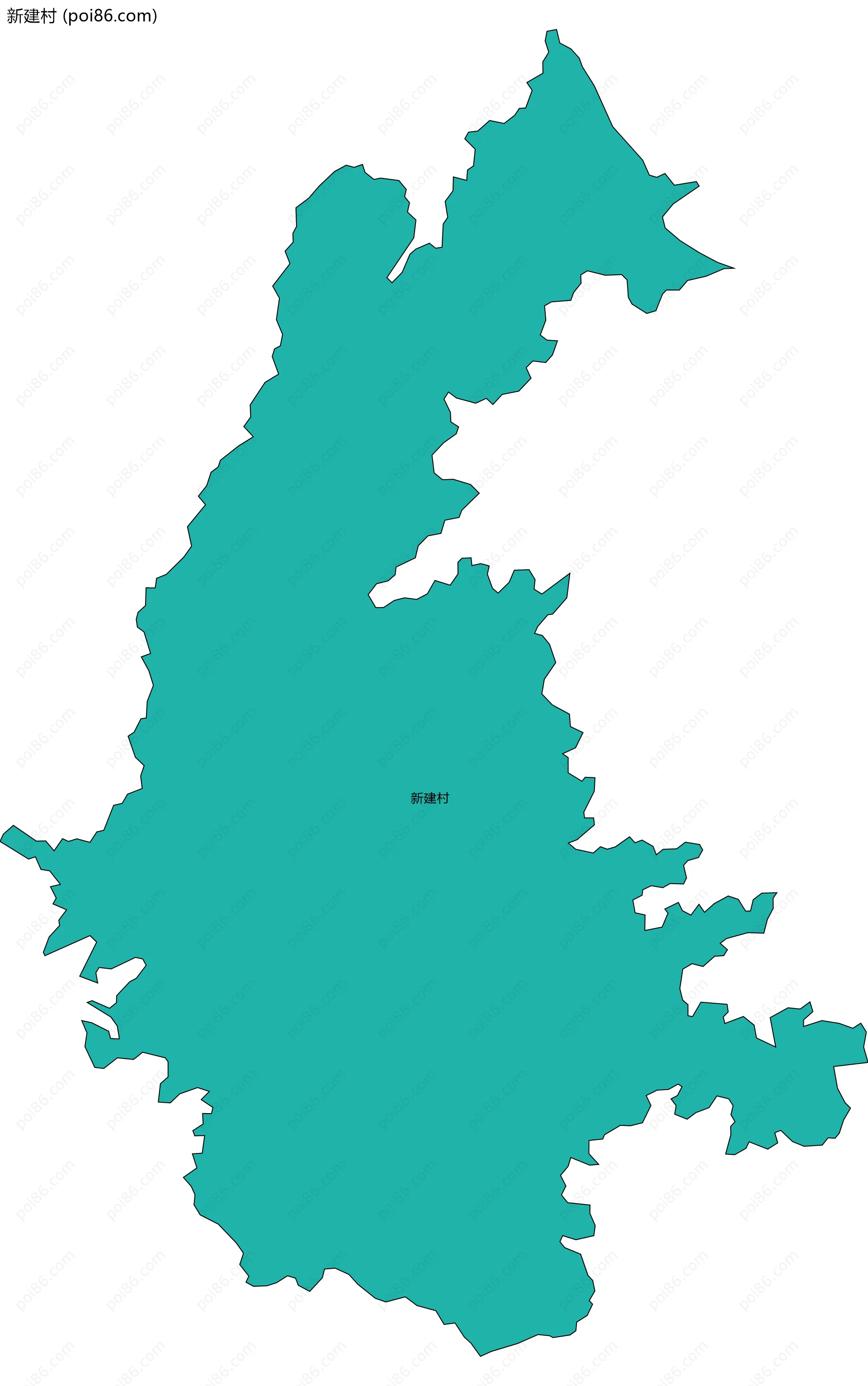 新建村边界地图