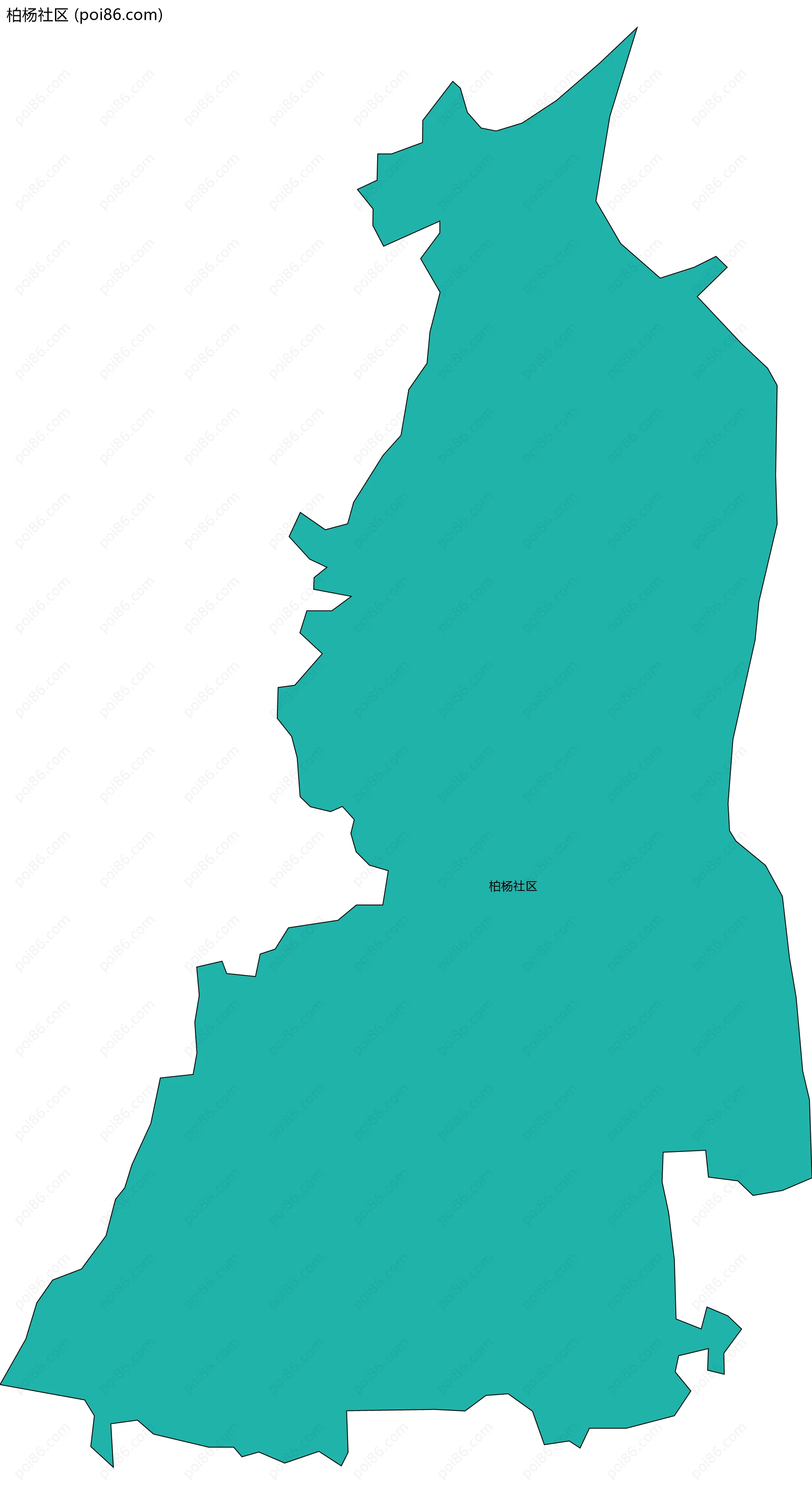 柏杨社区边界地图