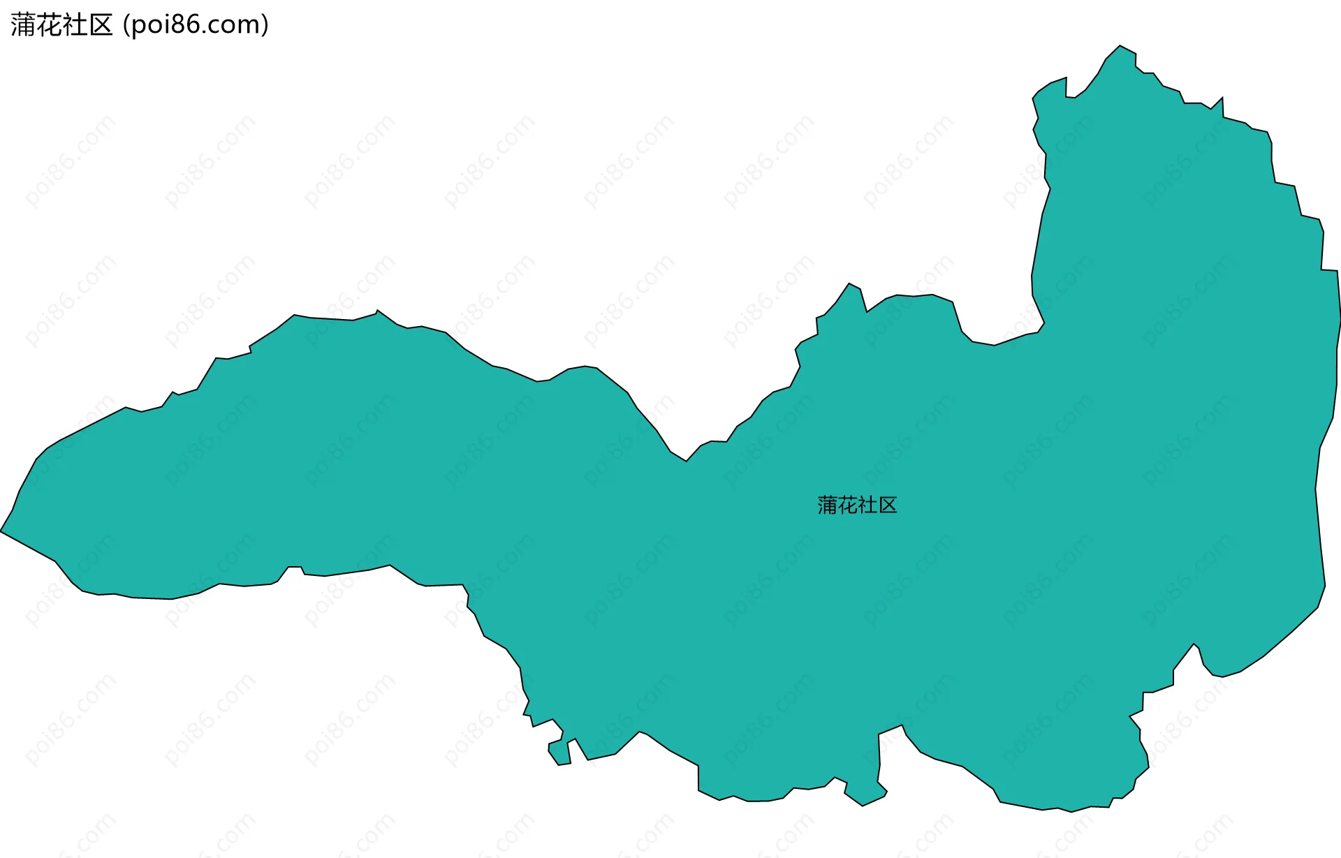 蒲花社区边界地图