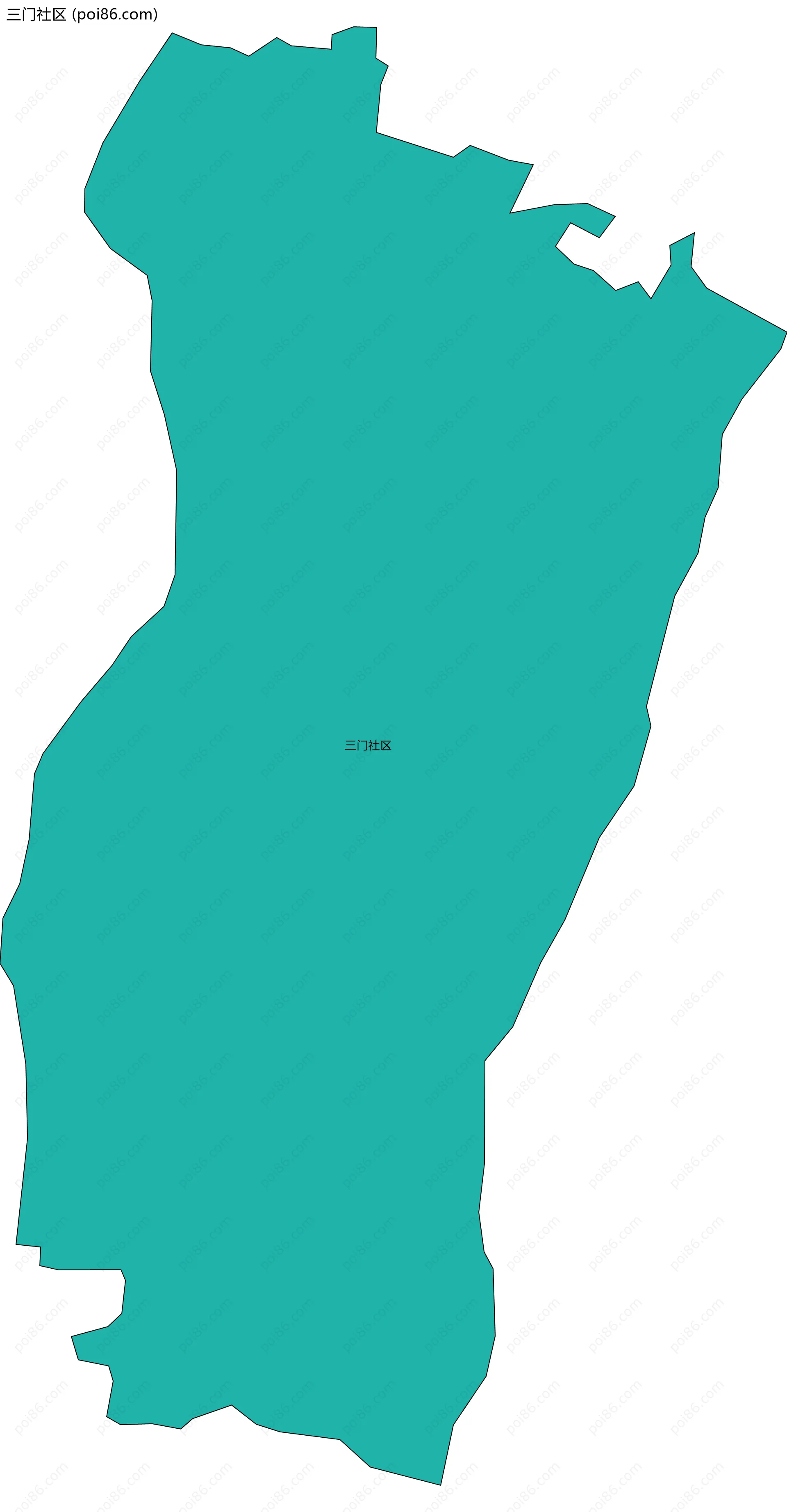 三门社区边界地图