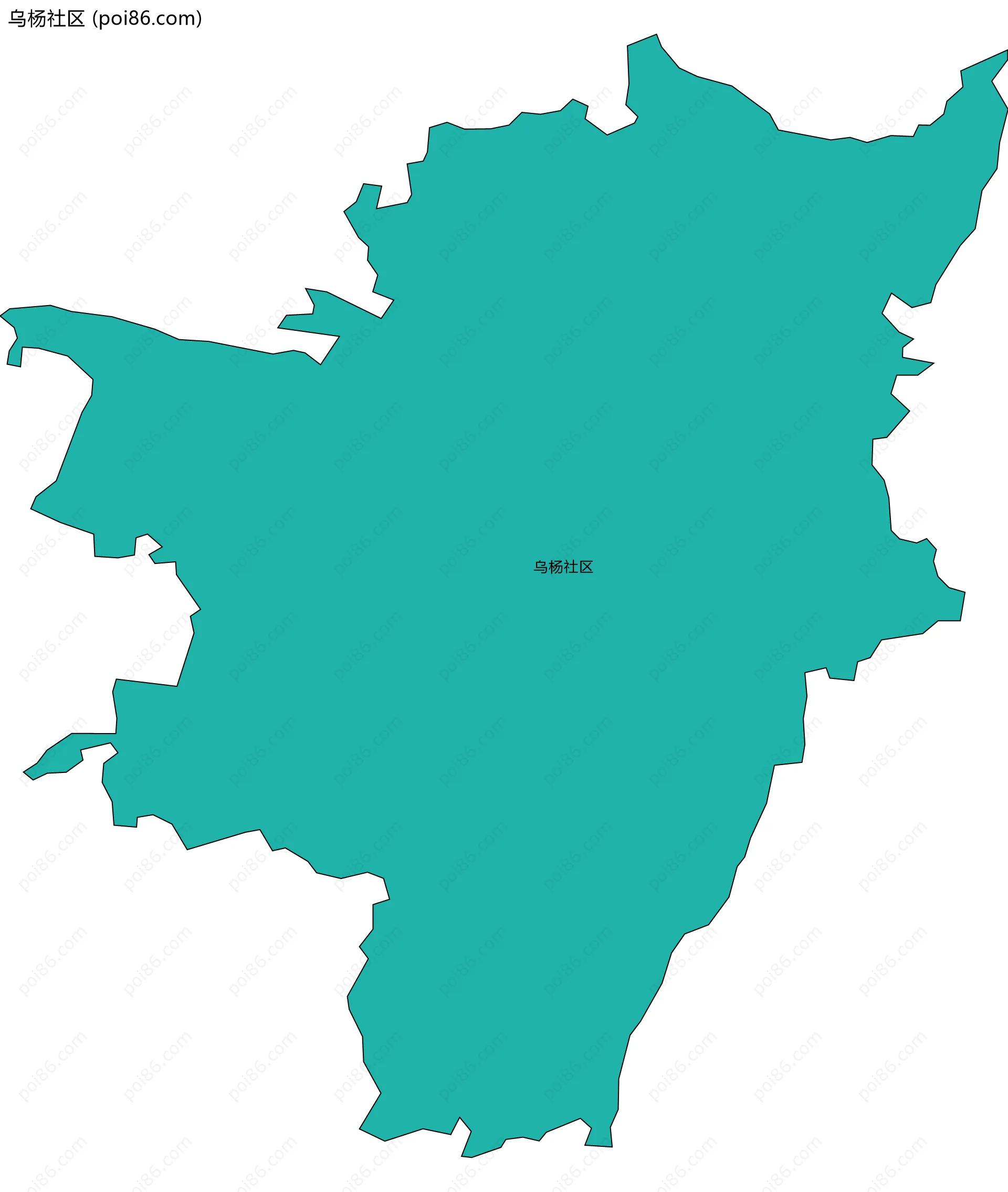 乌杨社区边界地图