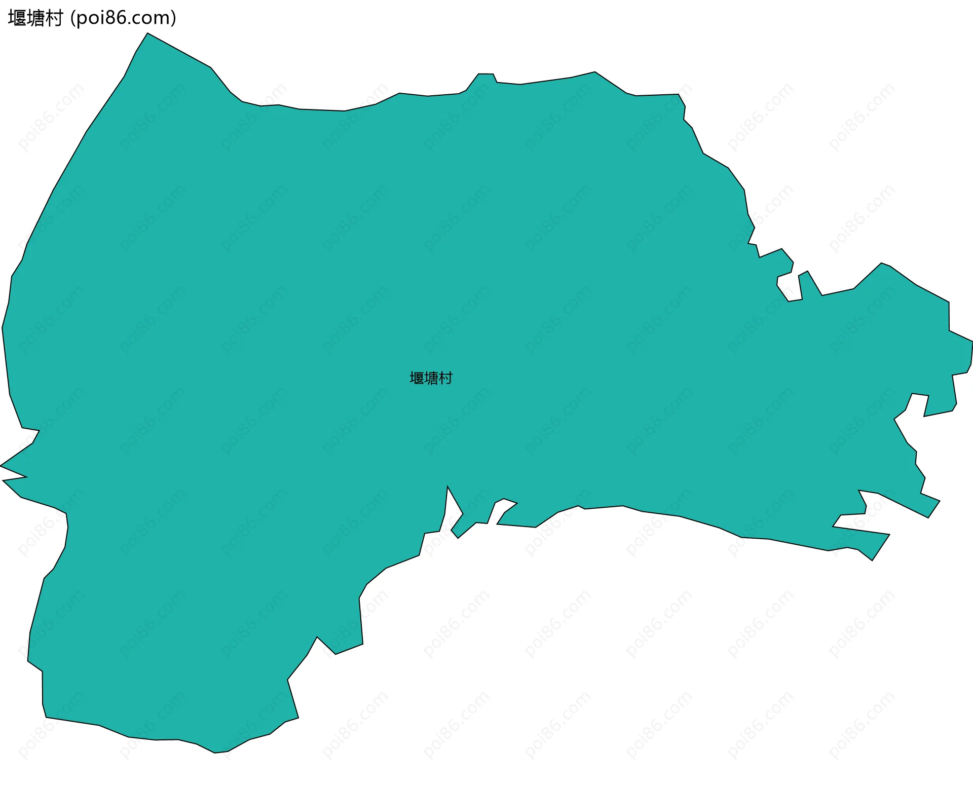 堰塘村边界地图