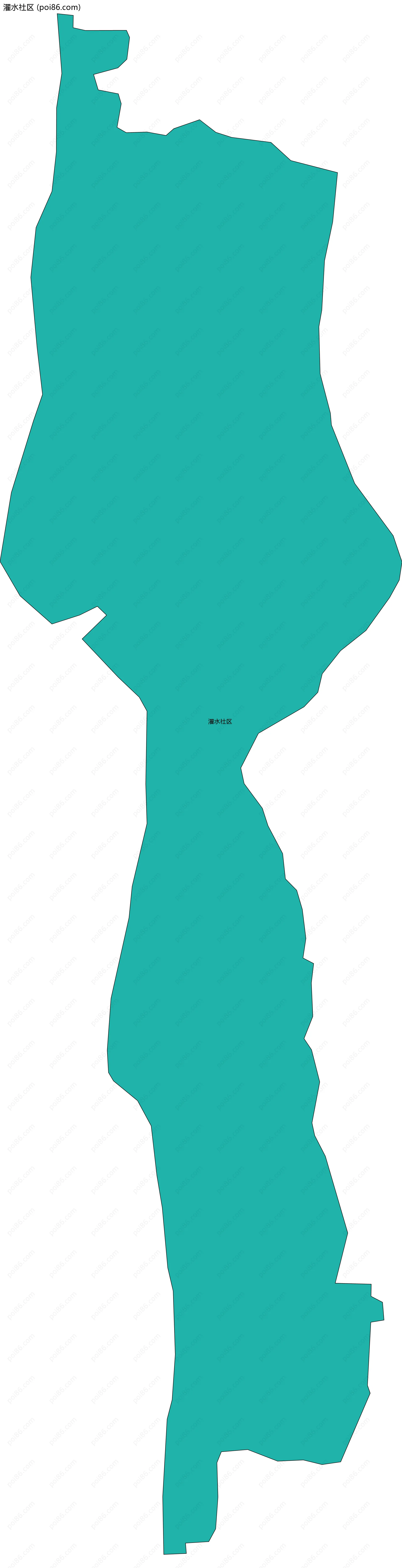 濯水社区边界地图