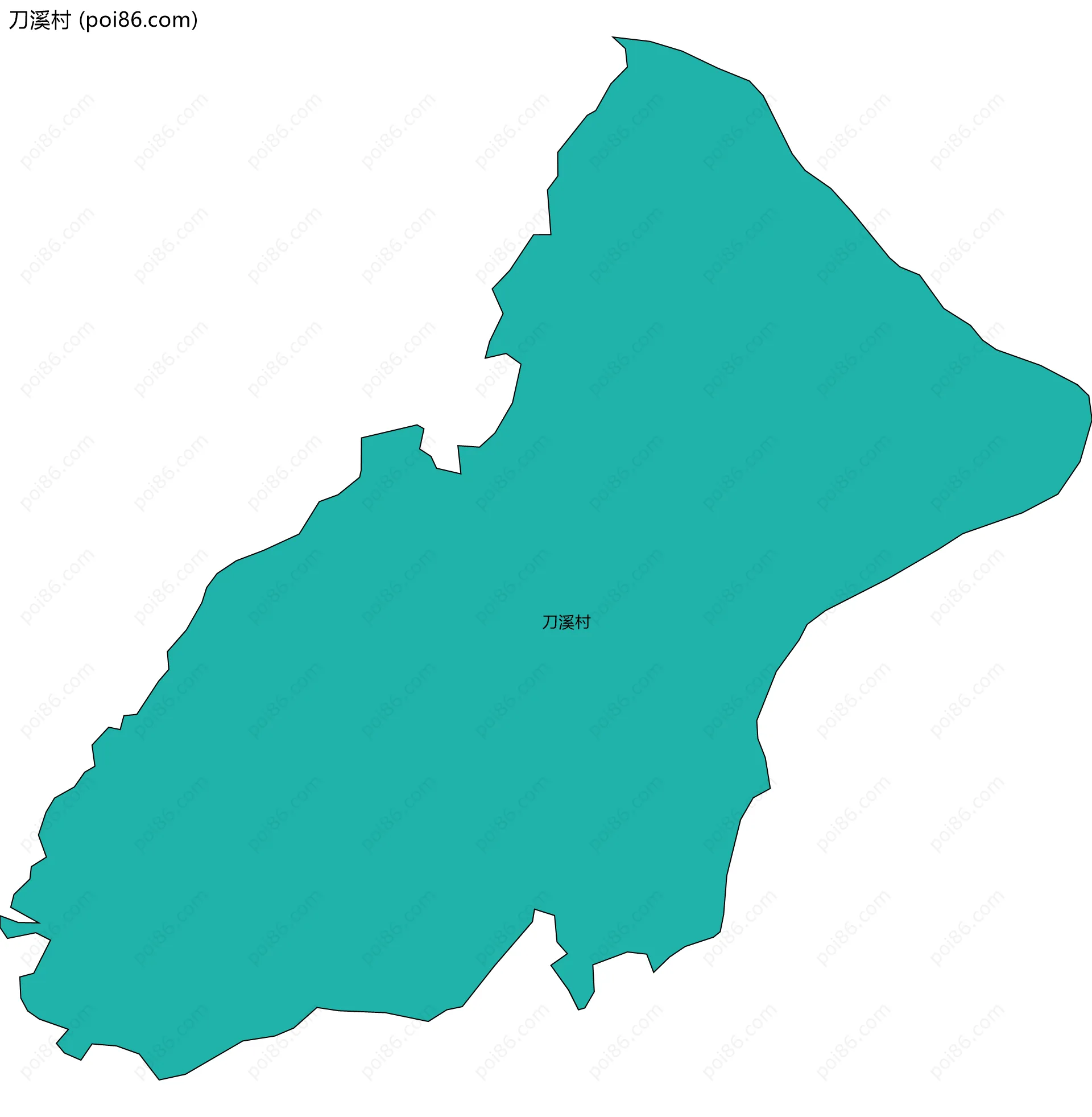 刀溪村边界地图