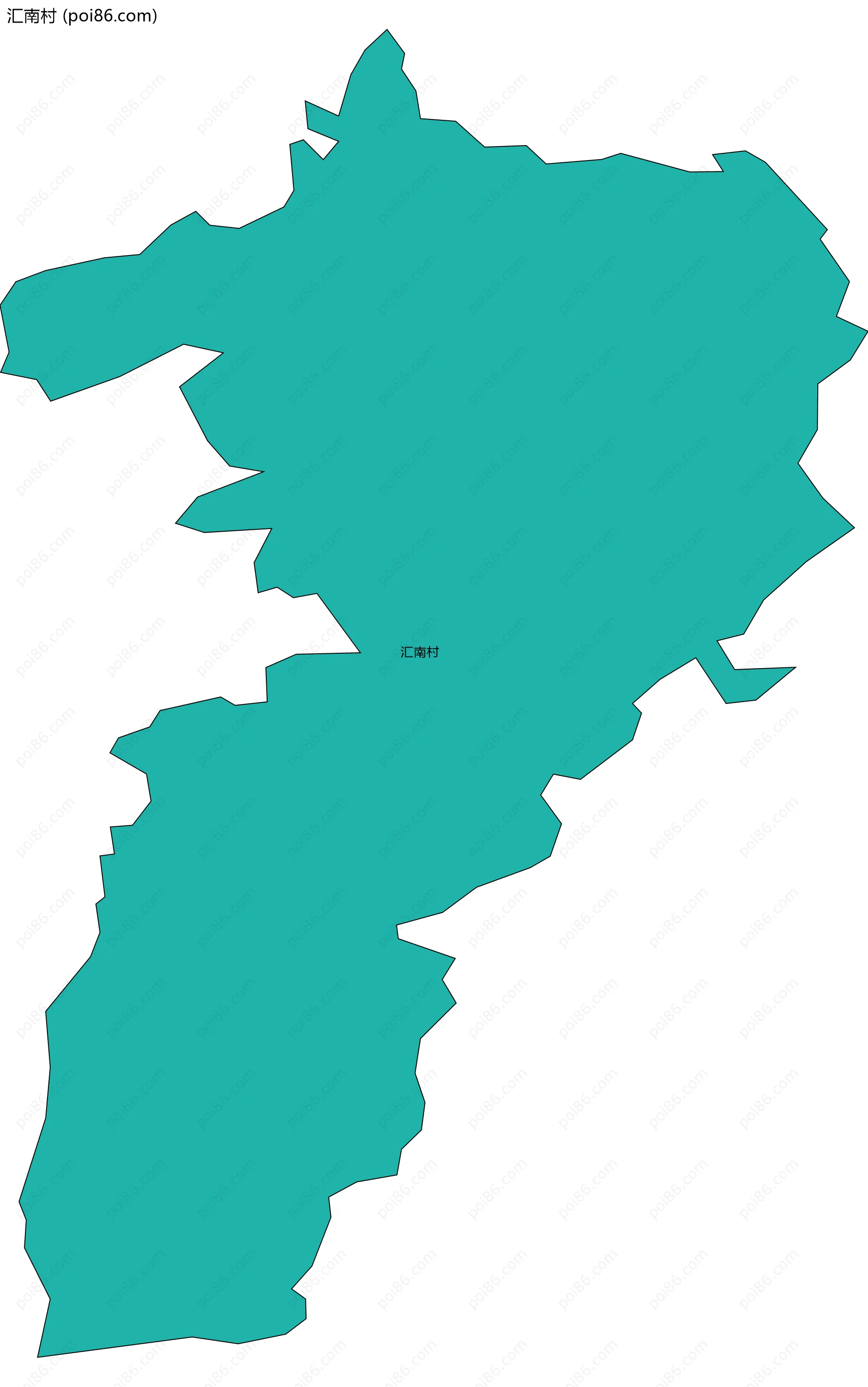 汇南村边界地图