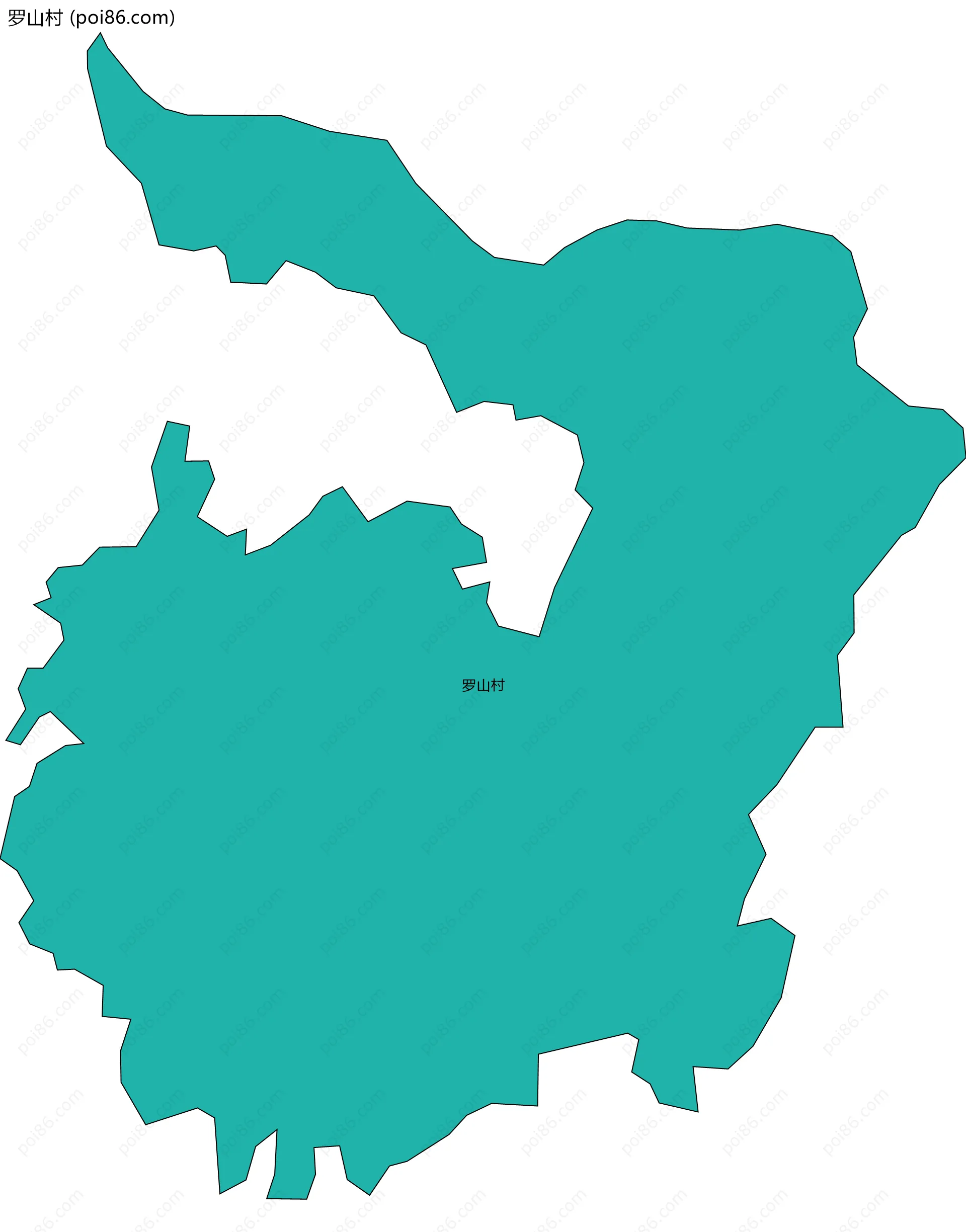罗山村边界地图