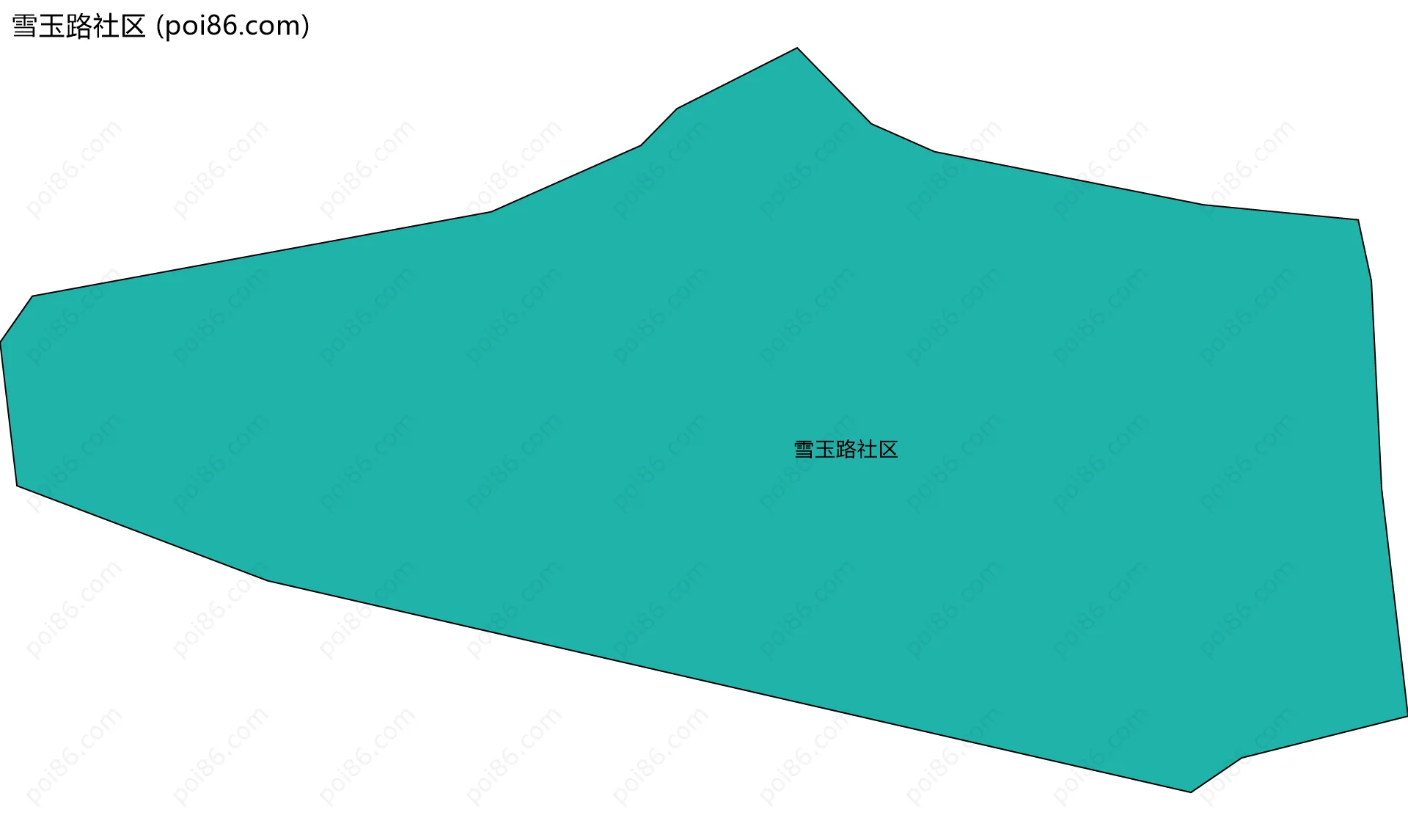 雪玉路社区边界地图
