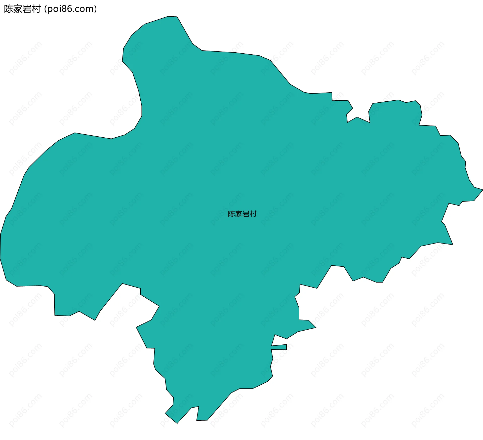 陈家岩村边界地图
