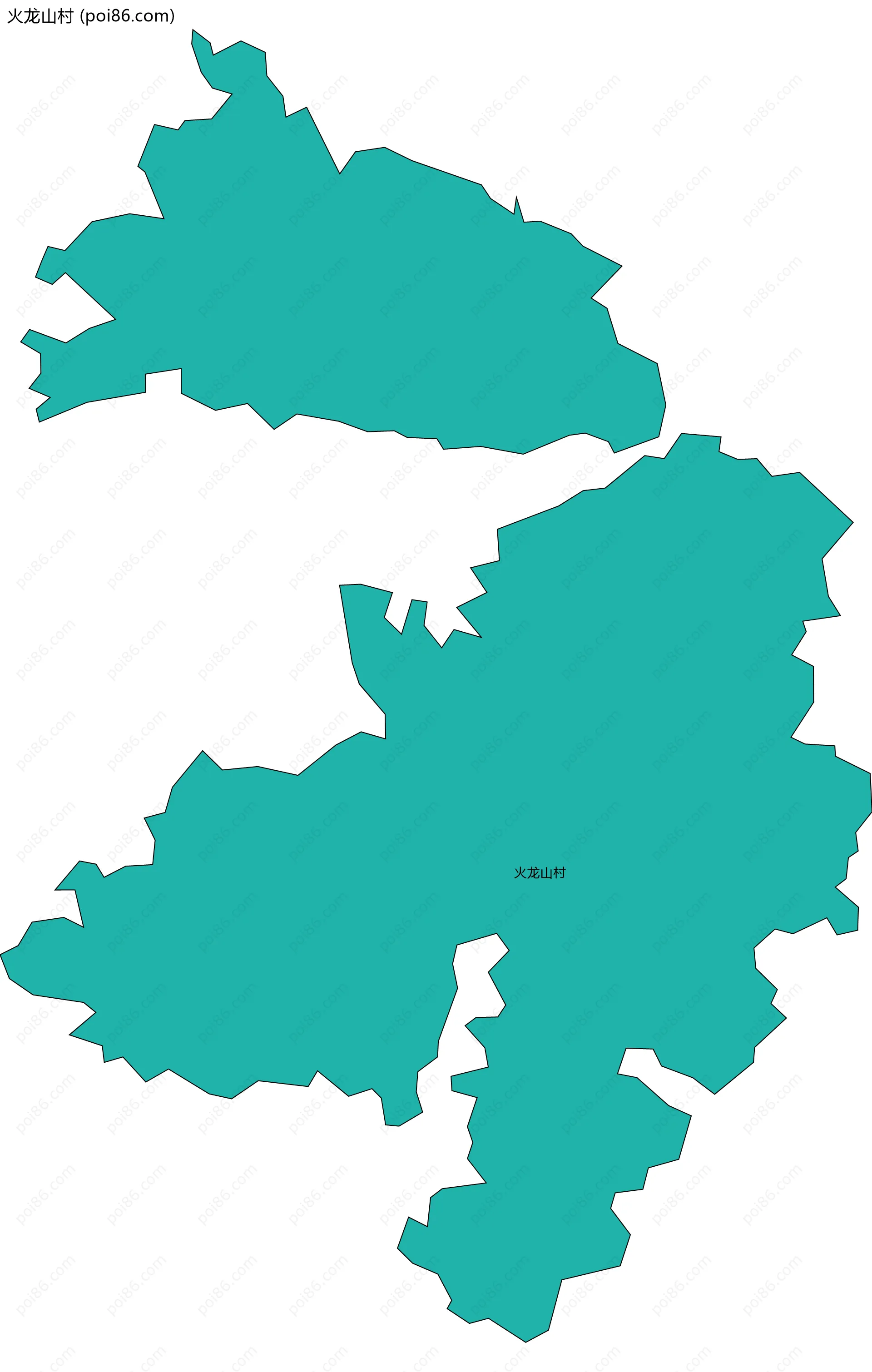 火龙山村边界地图